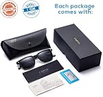 CARFIA Classic Square Polarized Mens Sunglasses UV400 Protection for Driving Fishing Hiking Golf Shades CA5354L