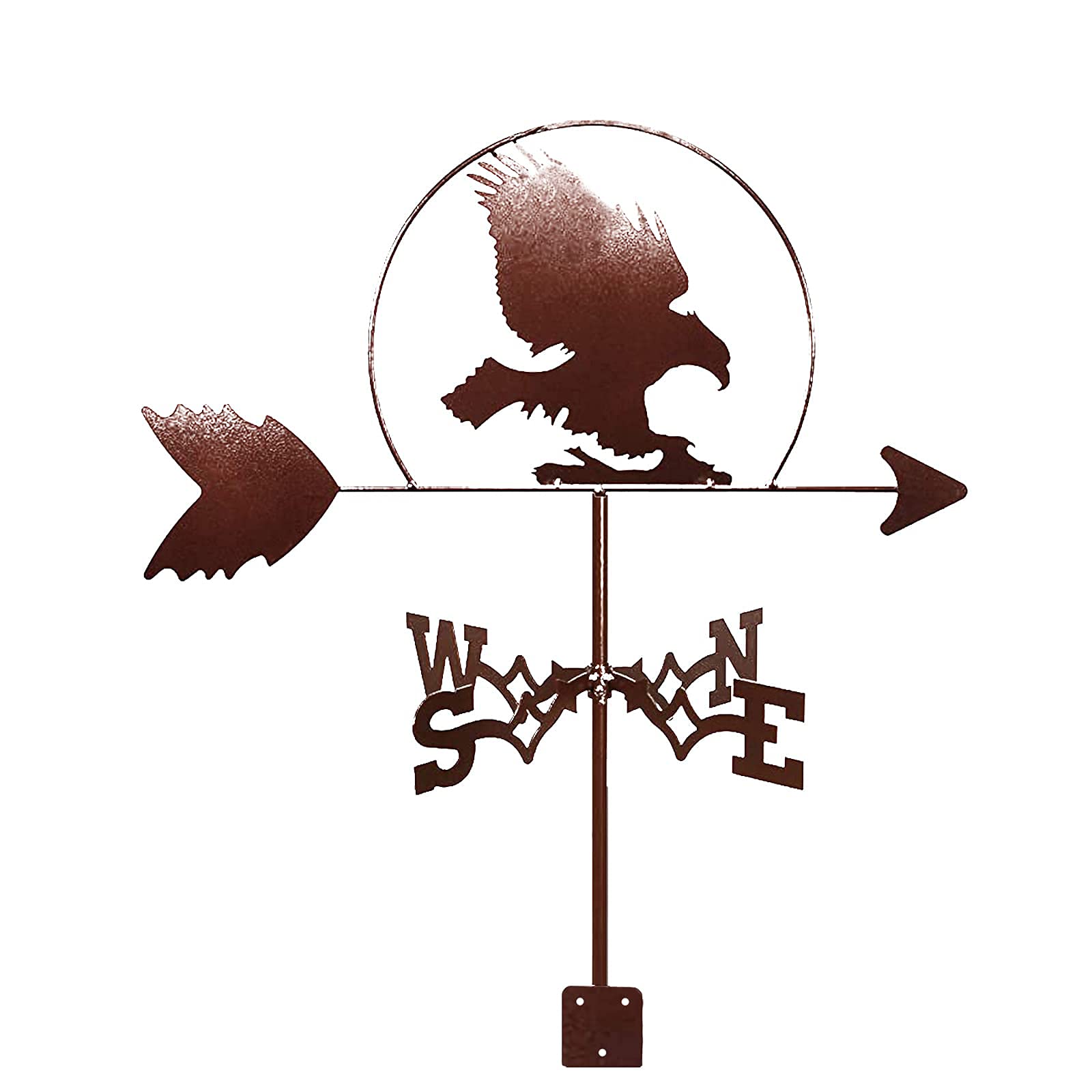 TAXXII Metal Weathervane Vintage Wind Vane For Yard Hollow Direction Indicator for Outdoor Garden Roof Paddock Decoration Measuring Tool