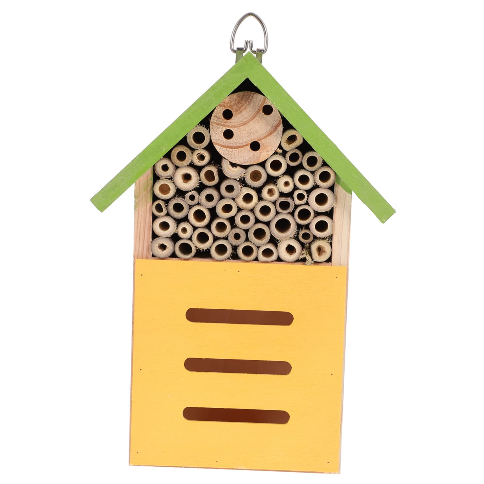 Abaodam Casetta per Insetti in Legno Verde per Giardino, Rifugio per Api e Piccoli Insetti Benefici, Favorisce L'impollinazione e L'ecologia