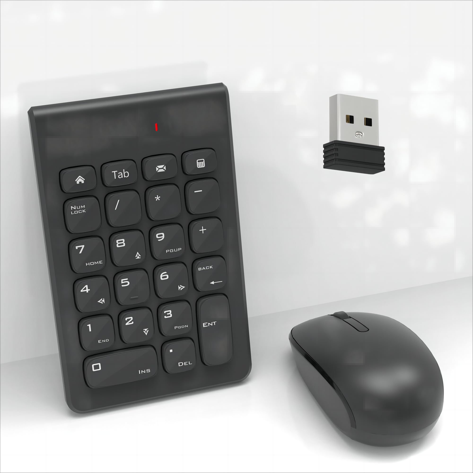 Amazon | 22キー テンキー マウス ワイヤレス セット 2.4G ミニ 数字 