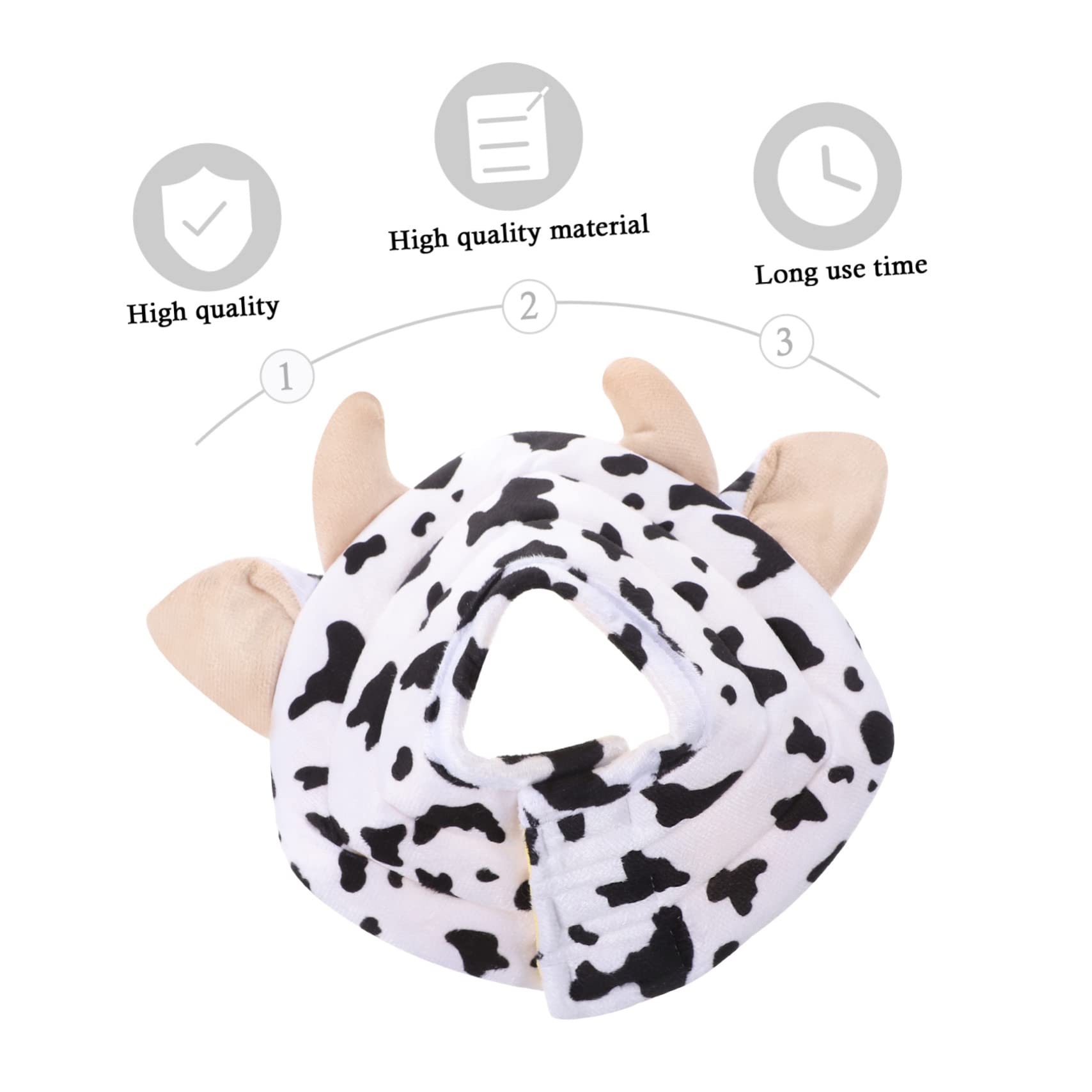 Ipetboom 2pezzi Collare Protettivo Per Animali Domestici Cotone Morbido Cono Per Design Forma Di Mucca Per Gatti e Cani Durante La Guarigione Da Ferite e Interventi Comodo e Traspirante