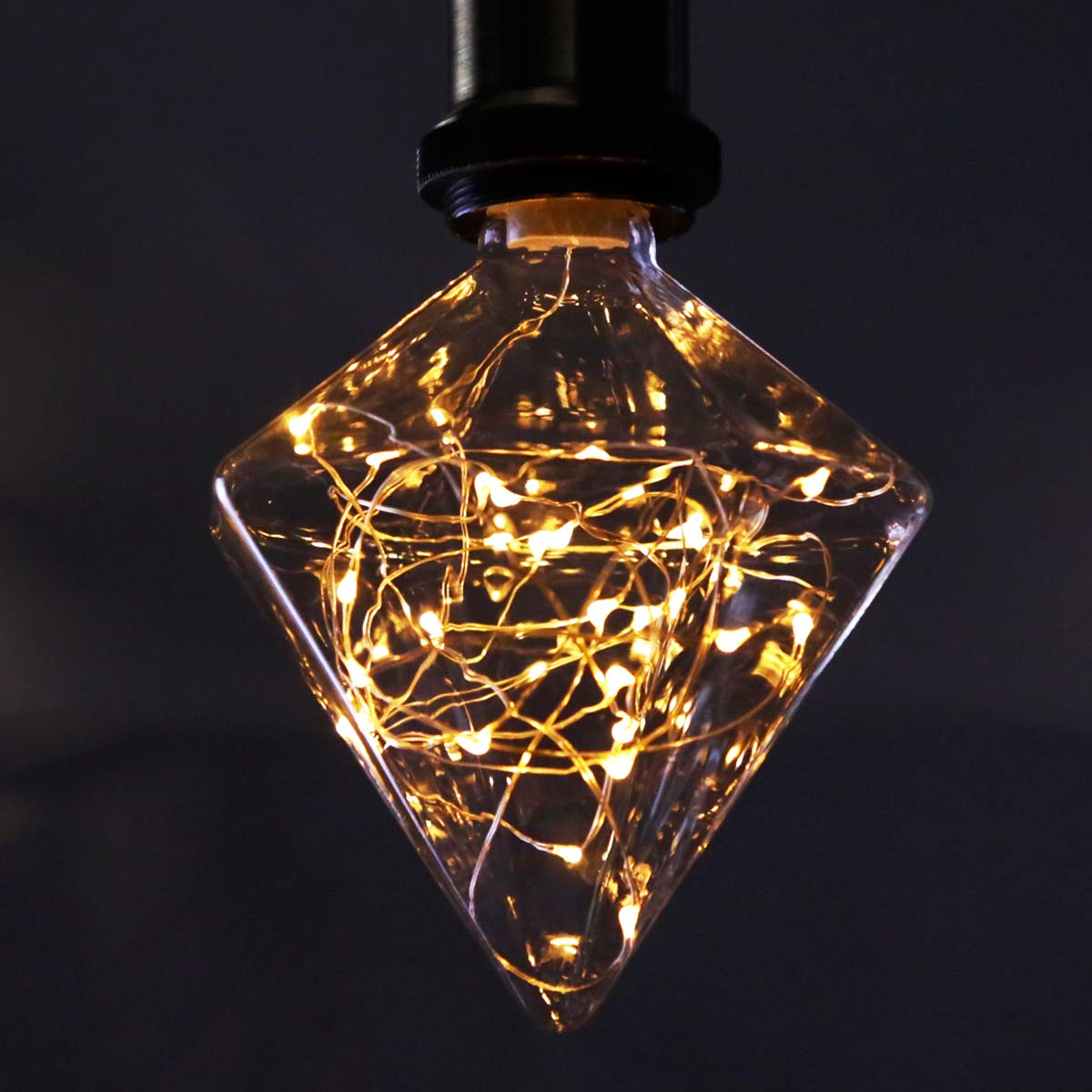 GBLY LED Glühbirne E27 Glühlampe: 2W Deko Kreative Warmweiß Rative Lichter Rautenförmige Dekorative Beleuchtung für Weihnachten Party Bar Festival Dekorationen Nicht Dimmbar vatertagsgeschenk für papa