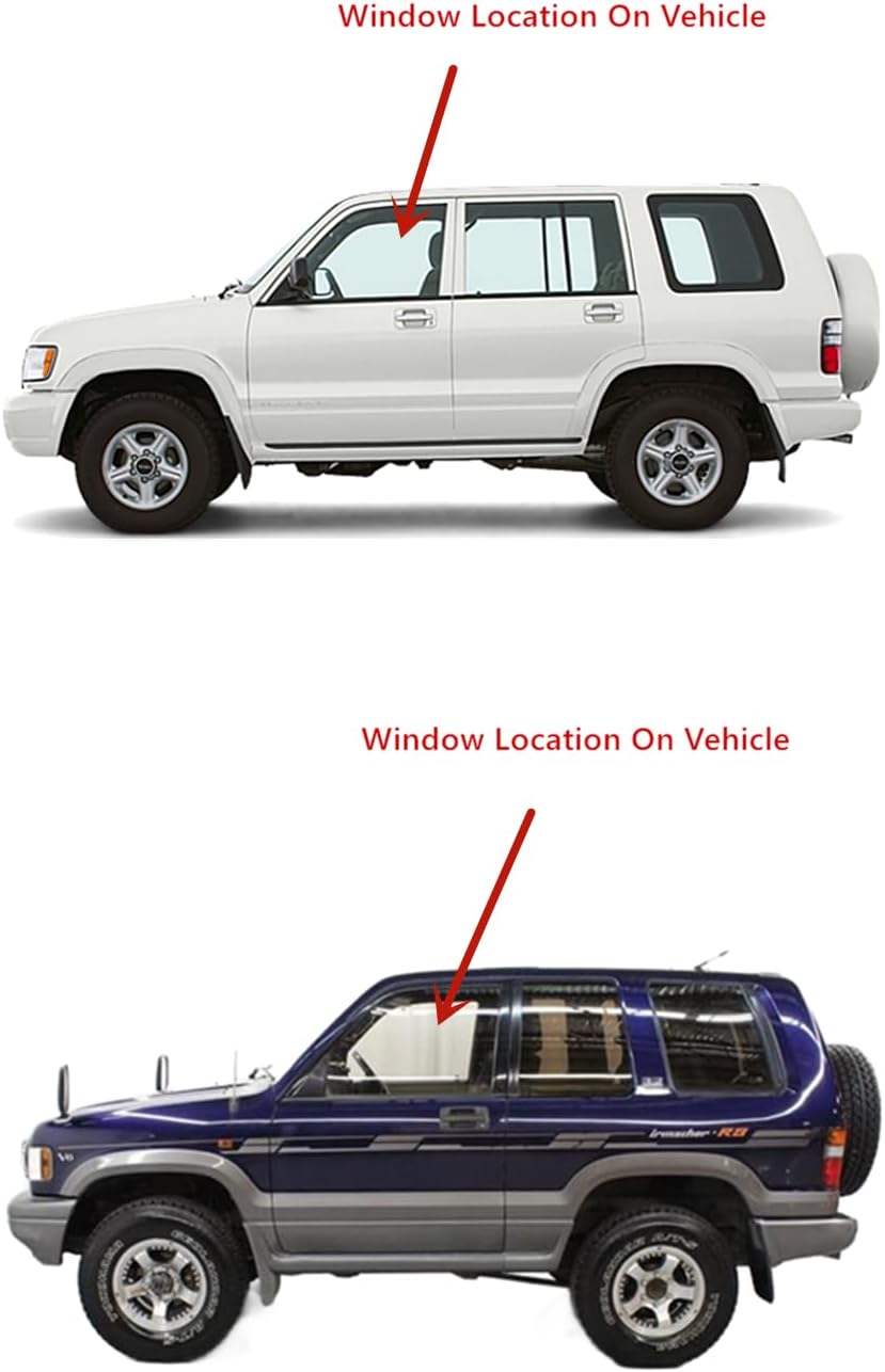 Driver Left Side Front Door Window Compatible with Isuzu Trooper 1992-2002 Models/ Compatible with Acura SLX 1996-1999 Models