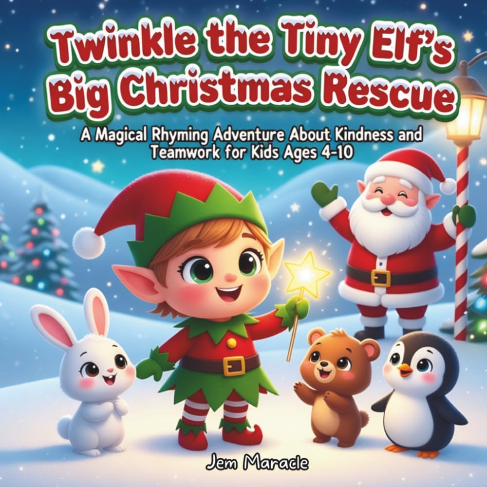 Twinkle the Tiny Elf's Big Christmas Rescue: A Magical Rhyming Adventure About Kindness and Teamwork for Kids Ages 4-10