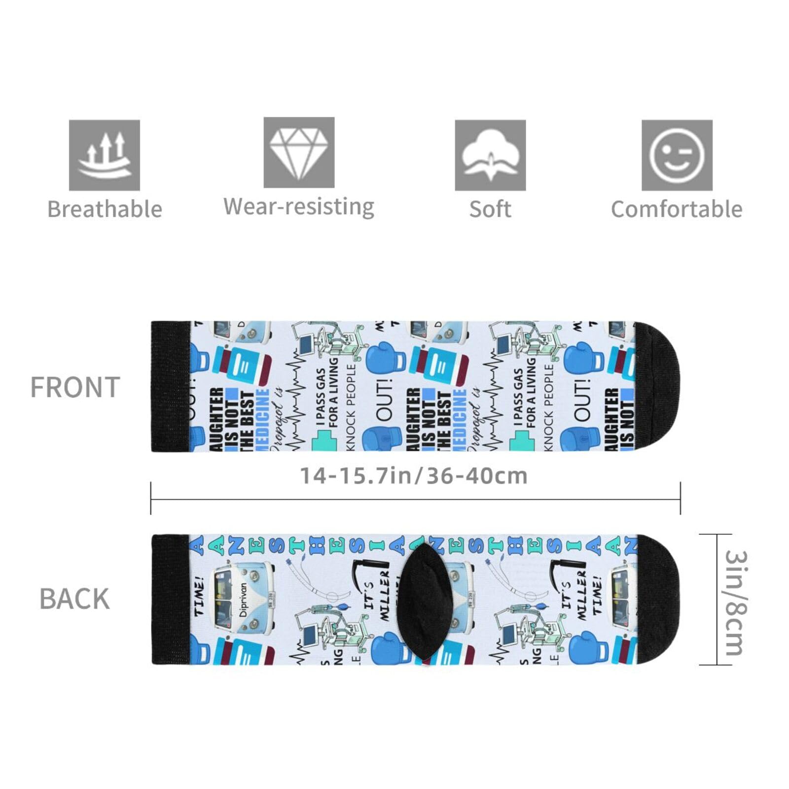 Novelty Socks Casual Crew Mid Calf Dress Socks For Women Men