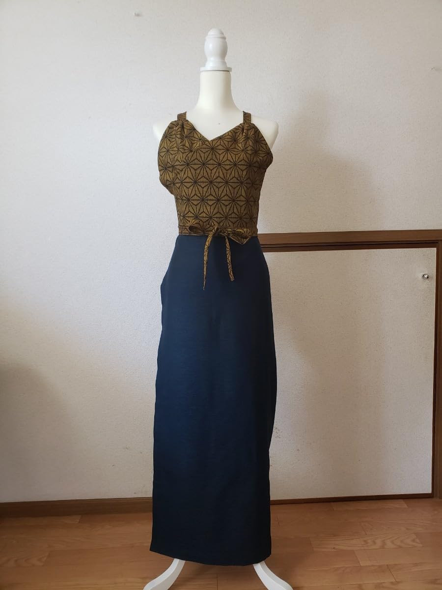 Amazon.co.jp: 二部式 茶道 稽古着 着物 リメイク 紬 シルク 絹 