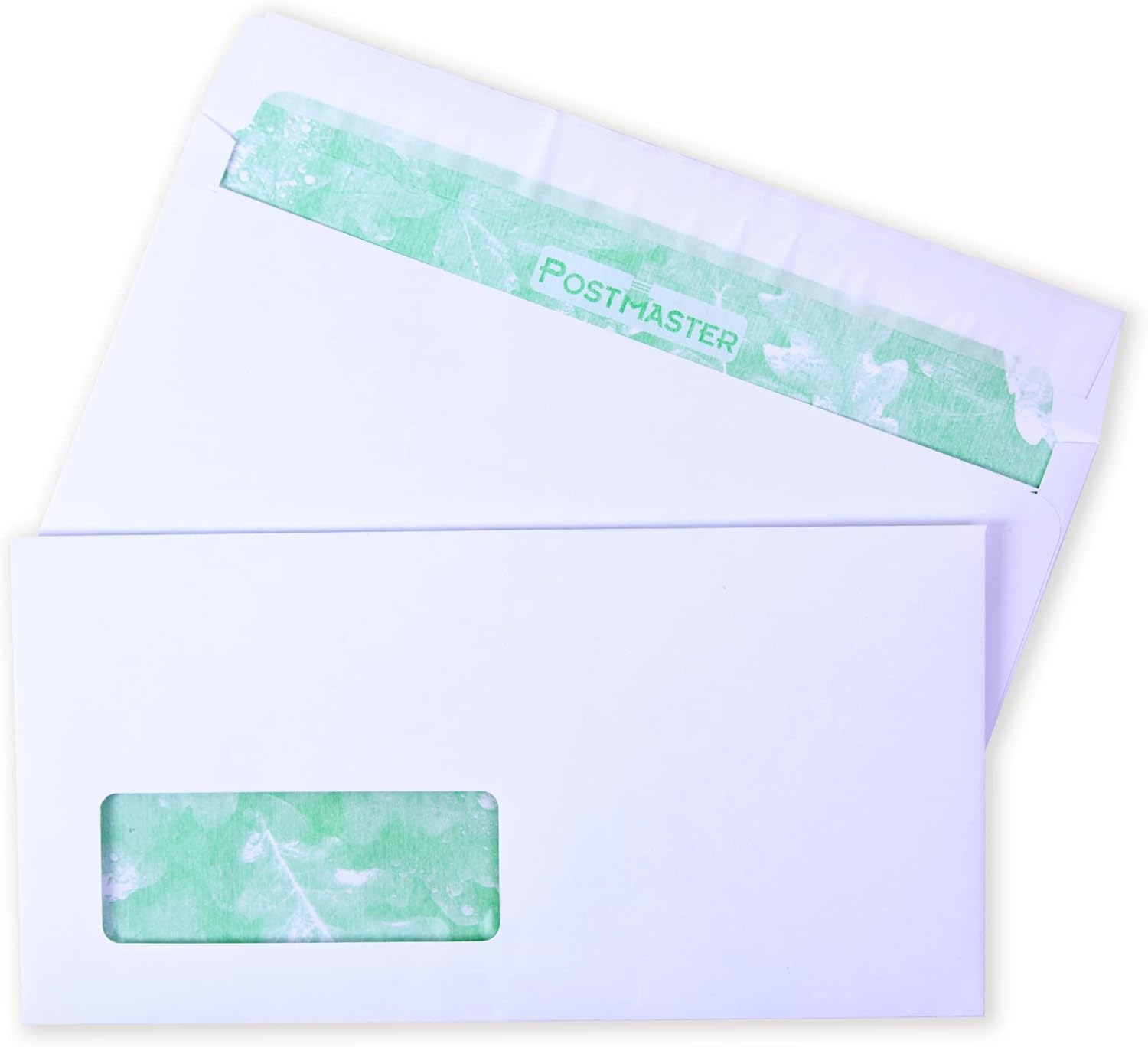 Postmaster Premium 120gsm Recycled White Window DL Envelopes Peel and Seal - 200 Pack
