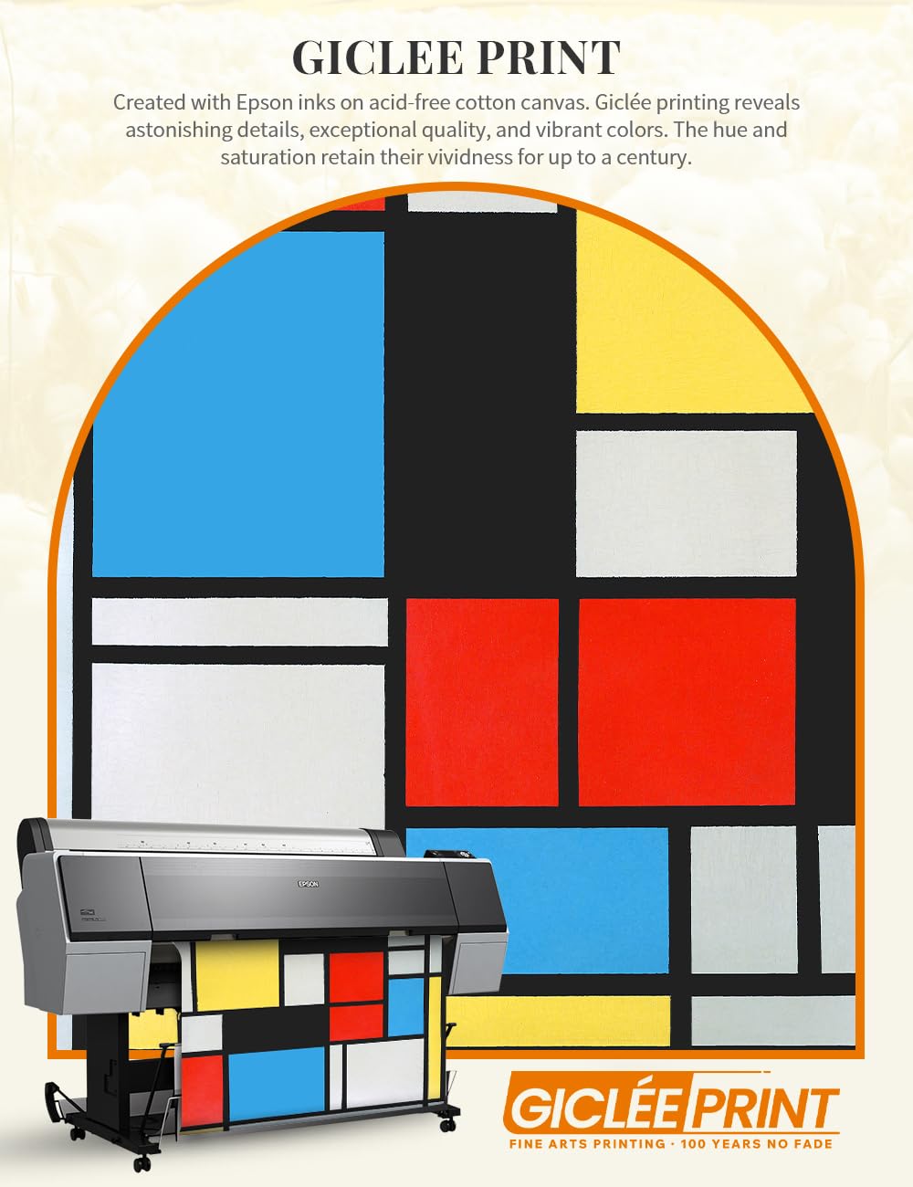 Amazon.com: DECORARTS - Ater Piet Mondrian Composition in Blue