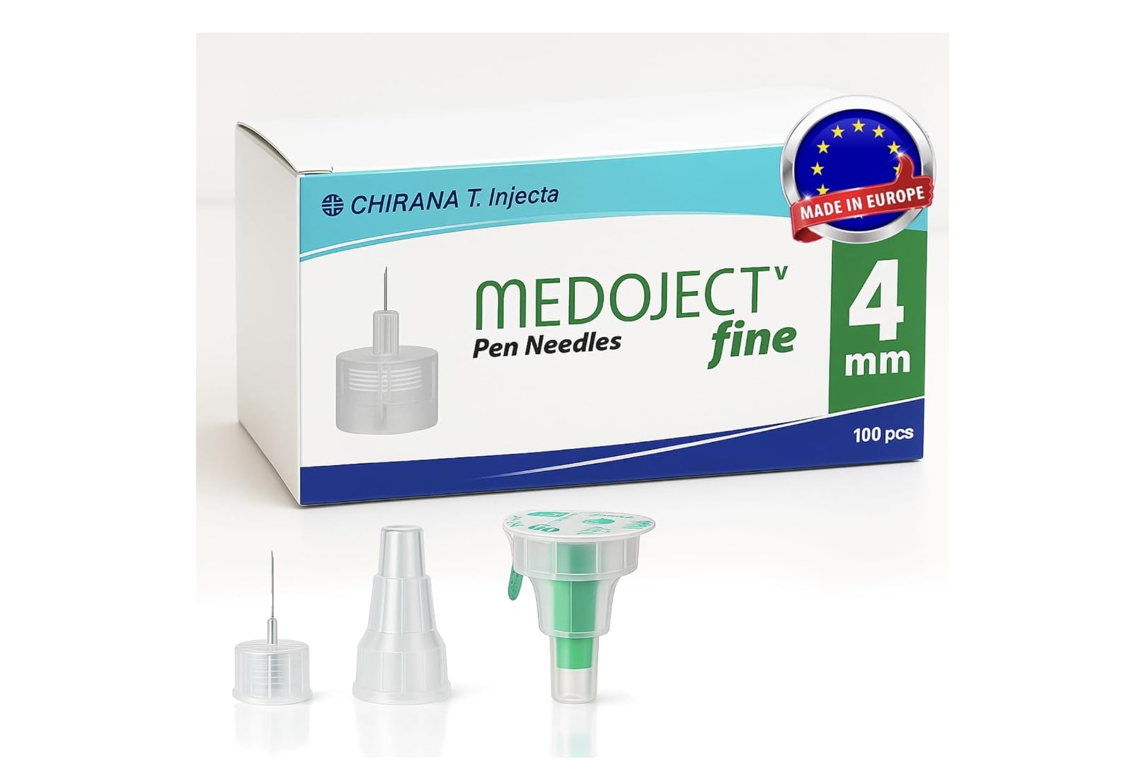 Sterile Einweg-Nadeln 32G (0,23 x 4mm) - 100 Stück Mit Schutzfolie Für Labor, Industrie, Kosmetik, Lebensmittelherstellung, Epoxidharz, Parfüm, Schmierstoffe, Dichtstoffe