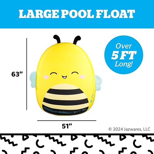 Miniatura 3 de BigMouth X Squishmallows - Flotador gigante original para piscina, balsas inflables para adultos y niños, cubierta de tela Squishmallow, 63
