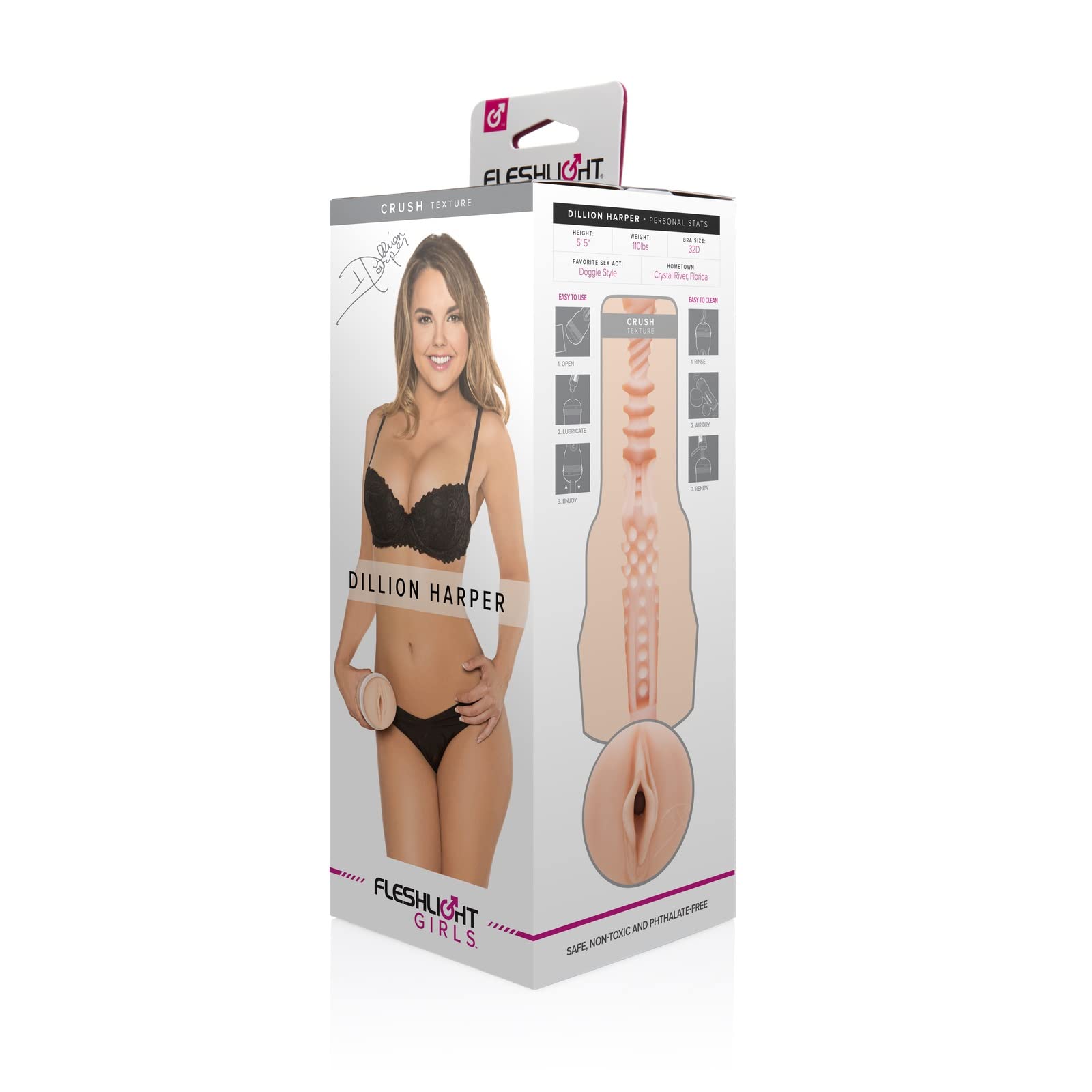 Fleshlight Dillion Harper Crush - SuperSkin Masturbator, Sex-Spielzeug extrem realistisch
