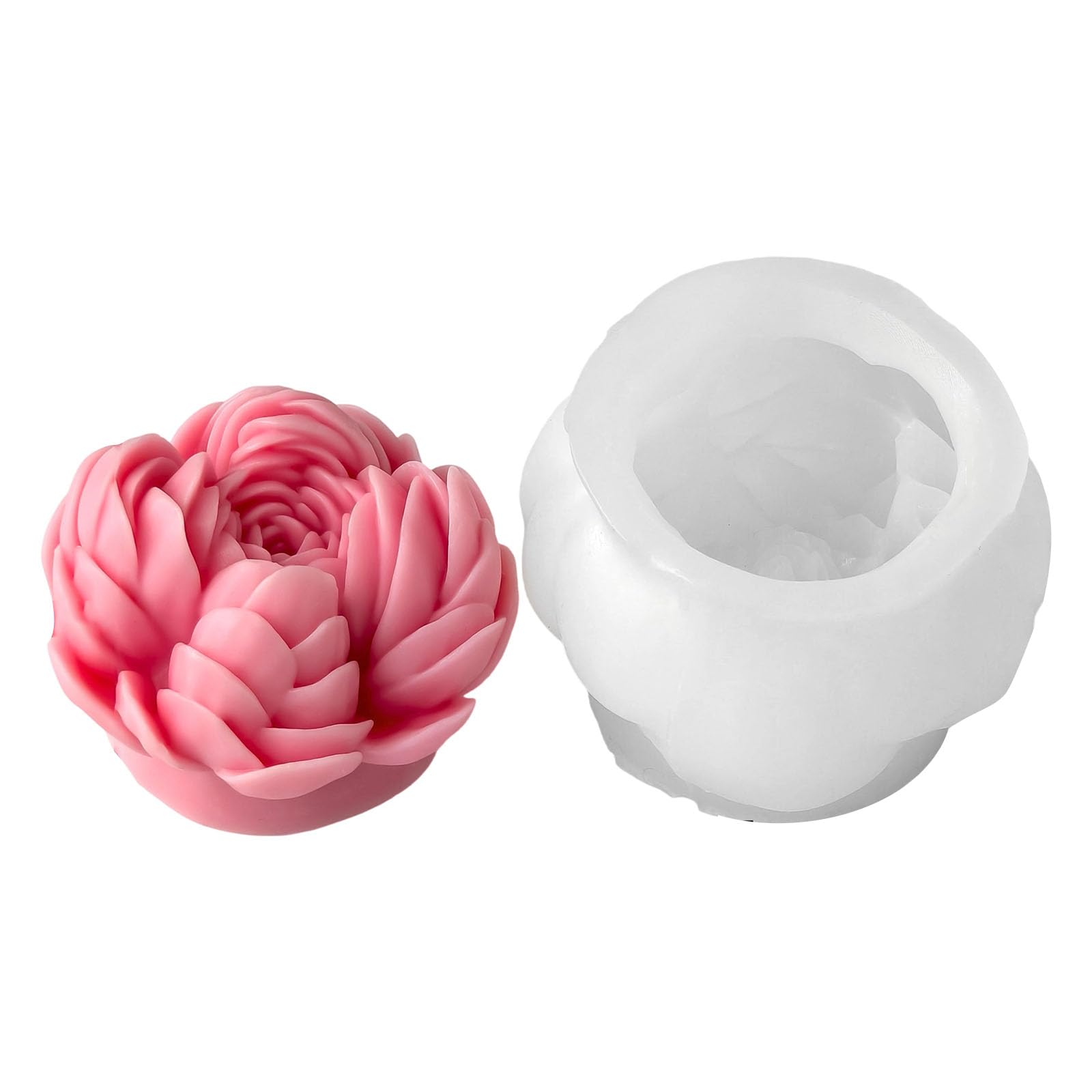 Buxuaaaa Peony Flower Molds Silicone Plasters Molds Casting Ornament Epoxy Resin Castings Peony Flower