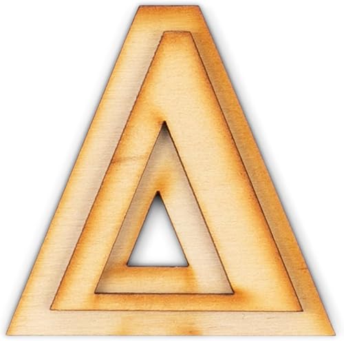 Letras de madera griega oficiales, doble capa de 2 pulgadas, dos letras por paquete (Delta)