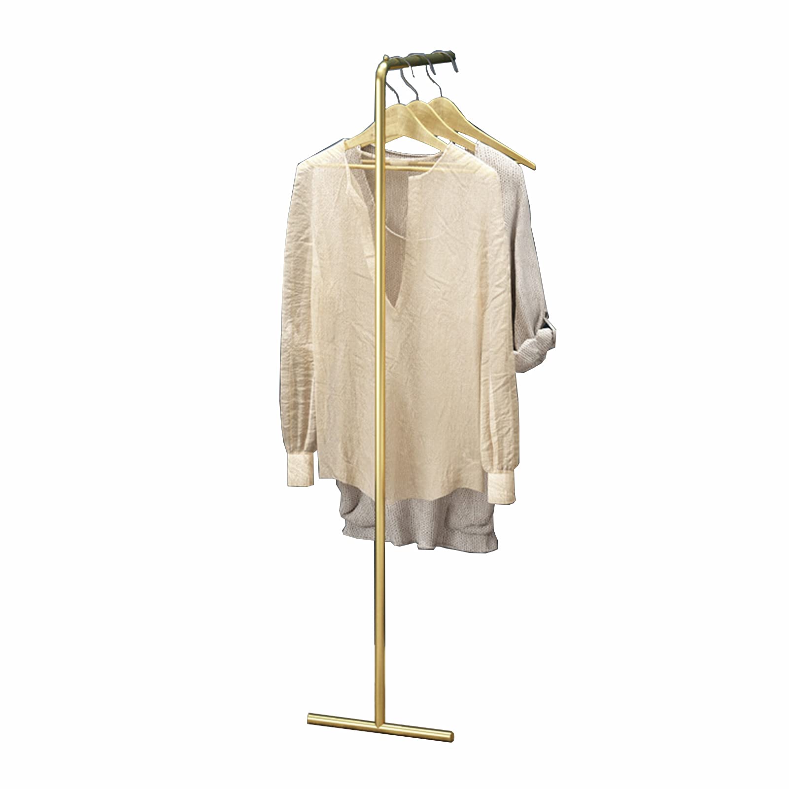 SaryEdge Clothing Rack Wall Metal Clothes Rails Rod Storage Racks Drying Garment Display For Home/Retail,Gold-38x160cm,Gold-38x160cm