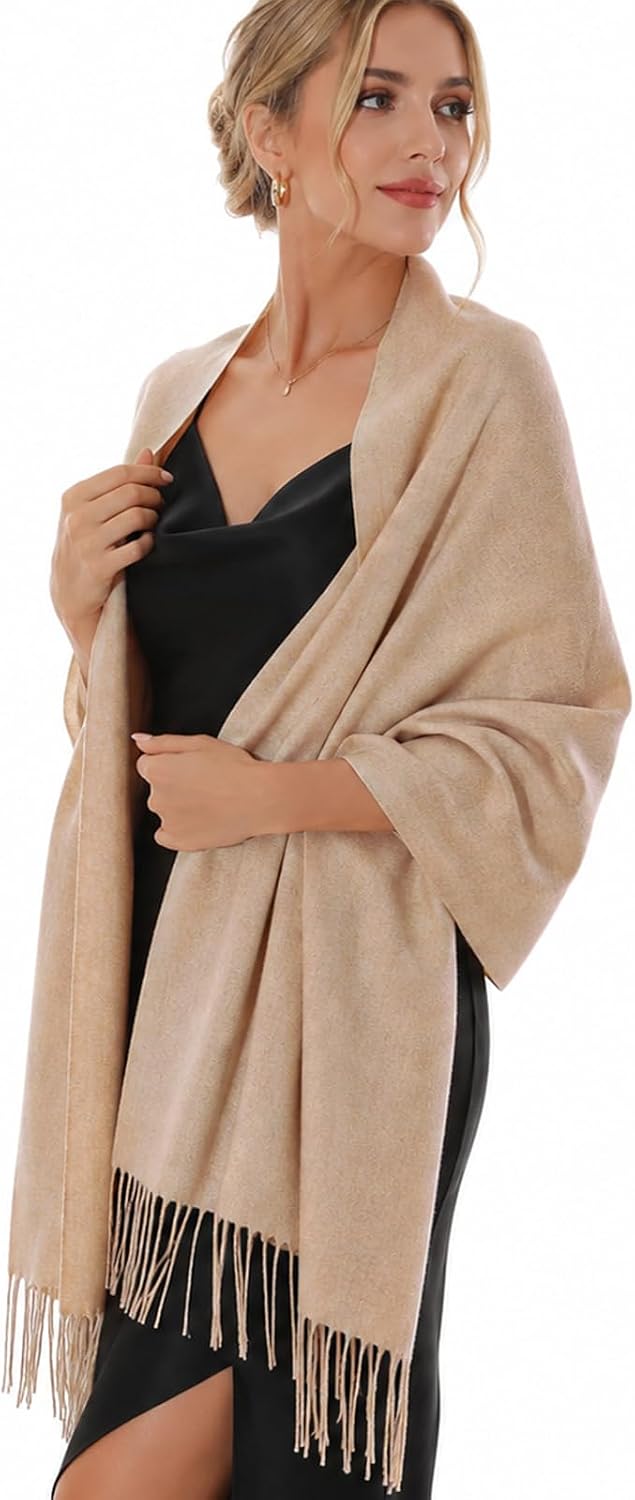  Winter Scarfs for Women Pashmina Shawls Wraps for Evening Dresses Large Warm Soft Scarves thumbnail