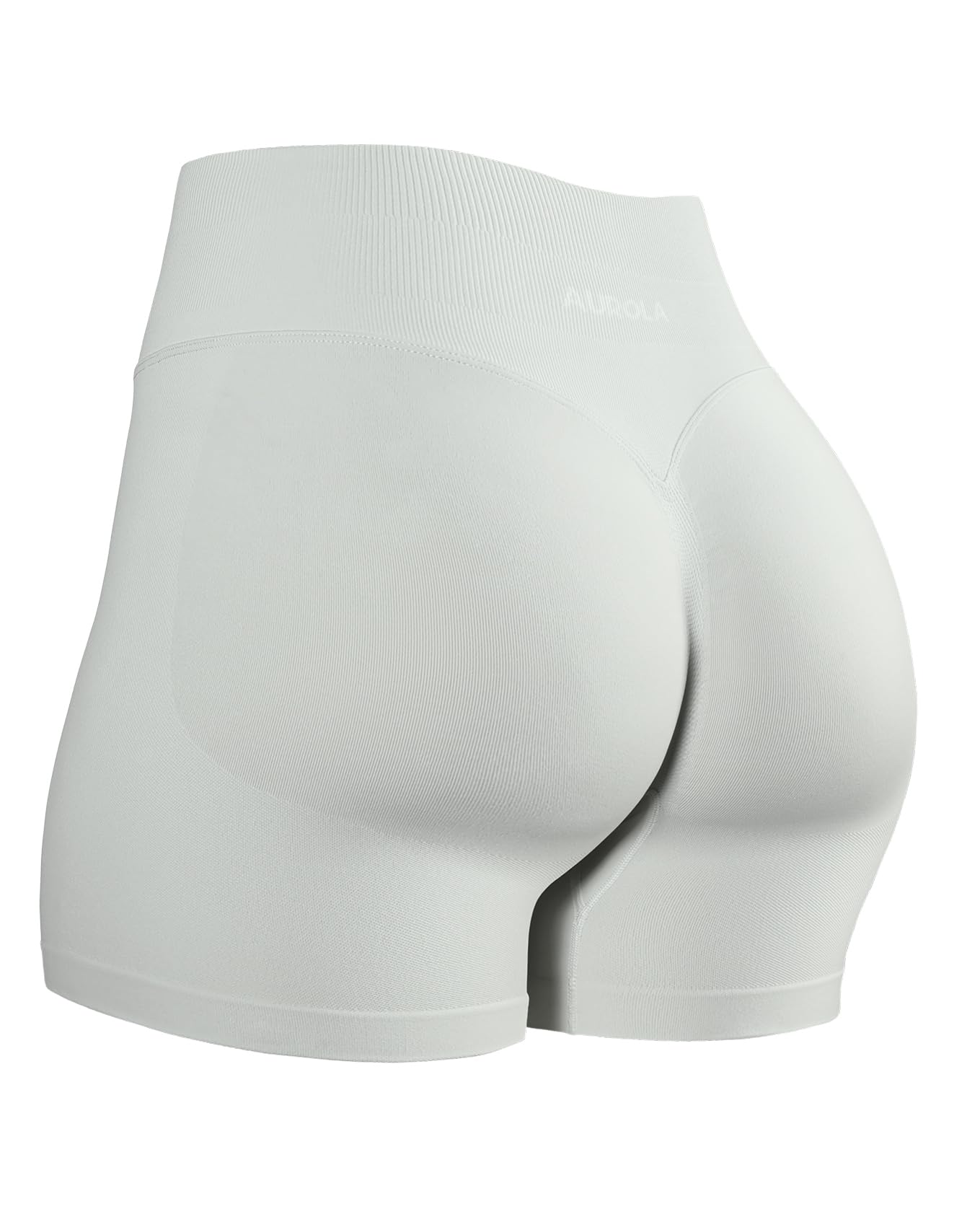 Influence Workout Shorts for Women,2.5 3.5 4.5 5.5 6.5 No Roll Up Squat Proof Scrunch Seamless Compression Gym Short, Glacier Gray, Small-image-45