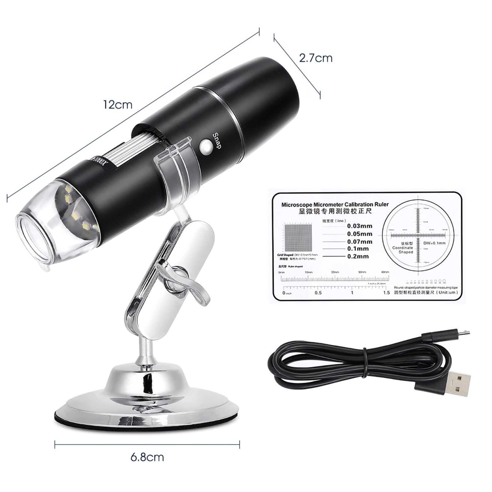 Amazon.com: Pilipane WLAN USB Digital Microscope, 1000x W05A WLAN