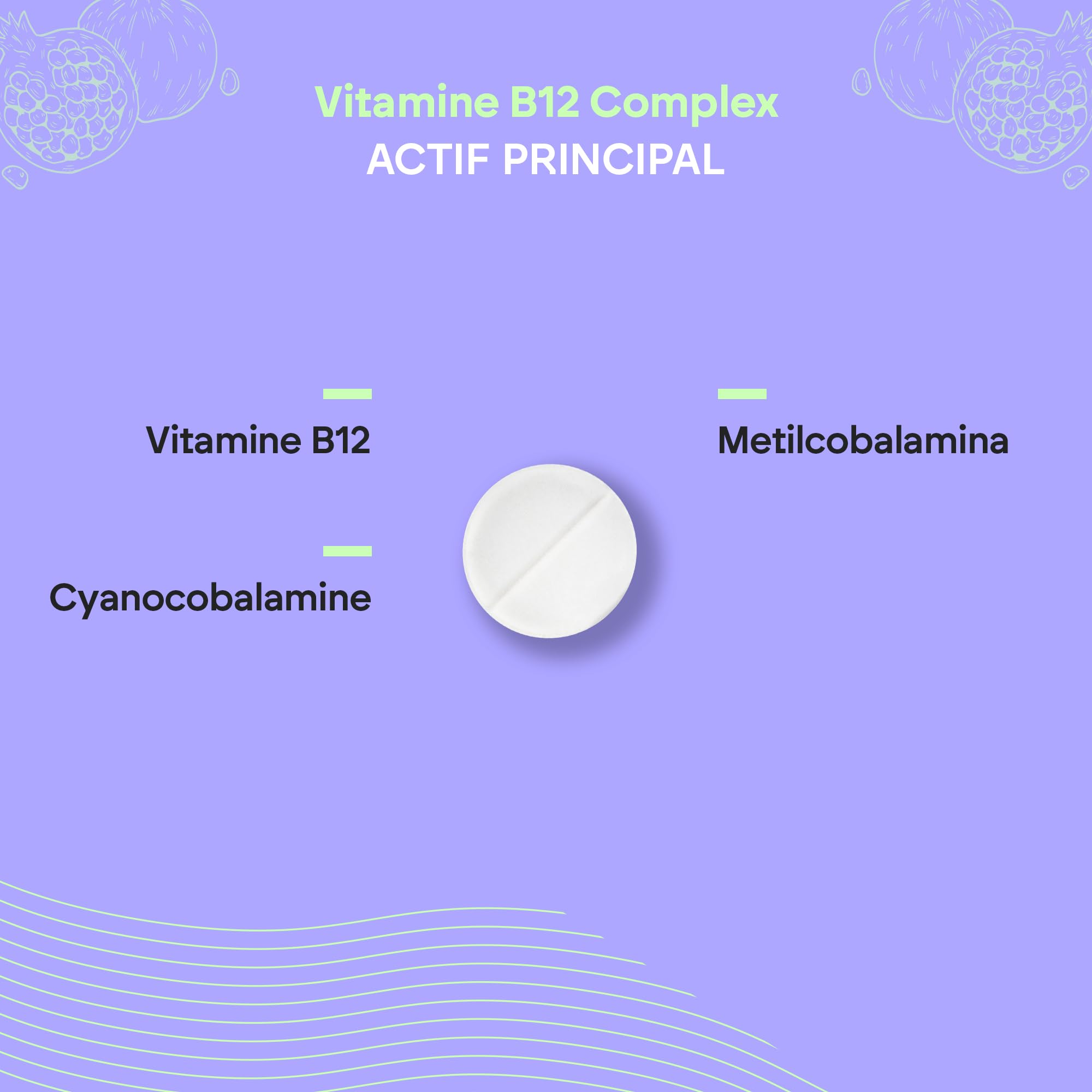 Vitamine B12 Vegan 2000mcg Méthylcobalamine et Cyanocobalamine - Fatigue et immunité - 120 Comprimés Végétaliens Nutralie