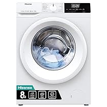 Hisense WDQE8014EVJM Lavasciuga 8 Kg, 1400 rpm, 15 Programmi automatici, Rapido, Vapore, Motore Inverter, Standard Classe Efficienza Energetica D, Display LED, Bianco