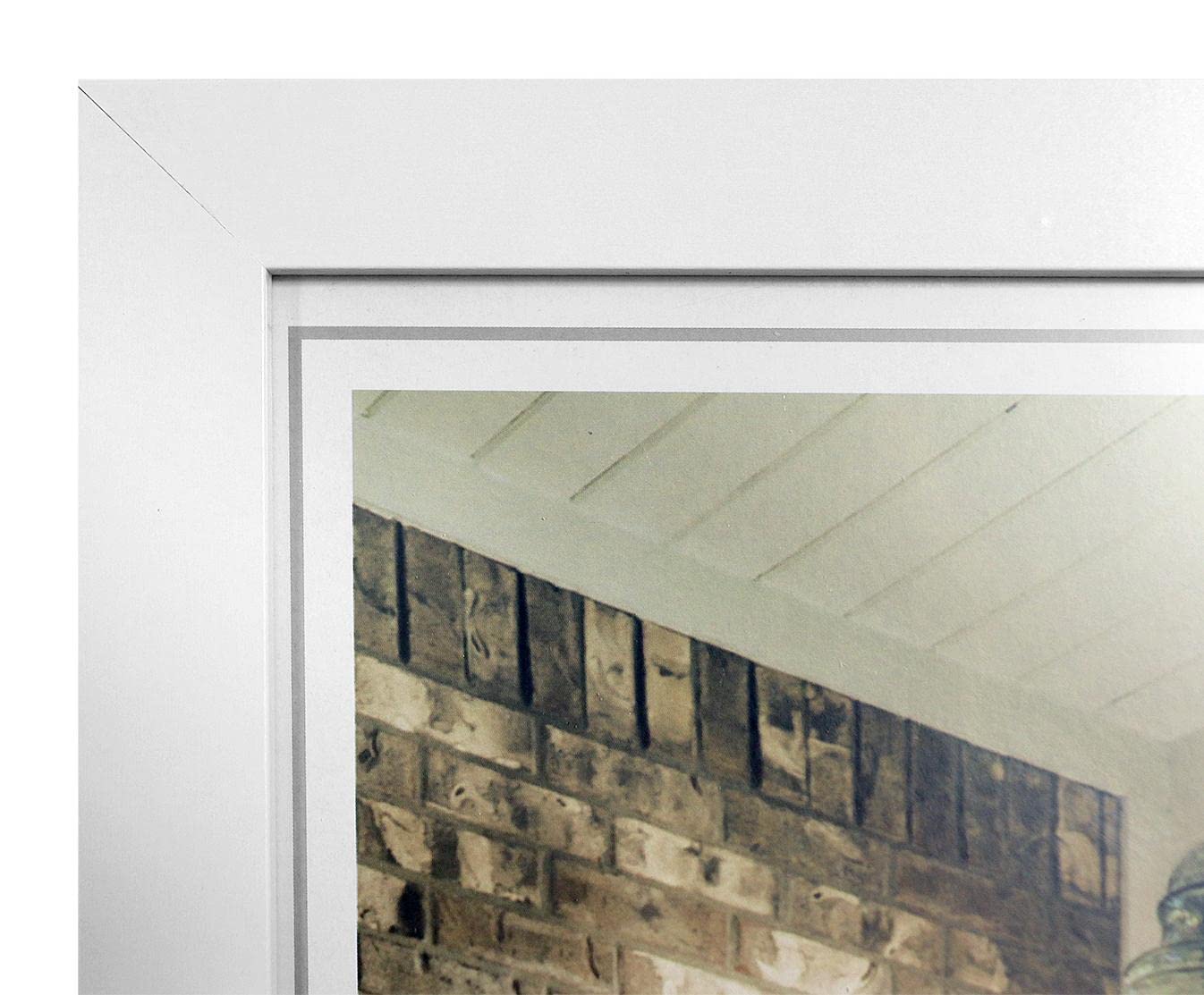 Close Up Posterrahmen 53 x 158 cm | Holzdekor (MDF) weiß mit Rückwand | Scheibe aus bruchsicherem PVC-Glas
