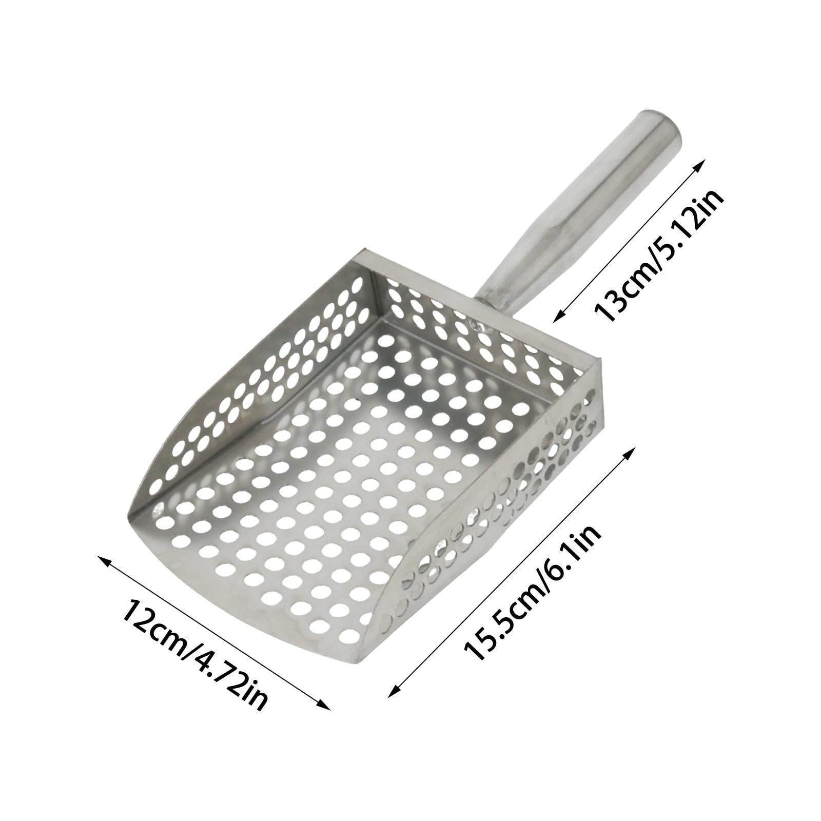 Râteau à sable, pelle à sable pour détection de métaux, tamis de plage en acier inoxydable robuste avec poignée, râteau et tamis pour la chasse au trésor et le peignage de plage (2)