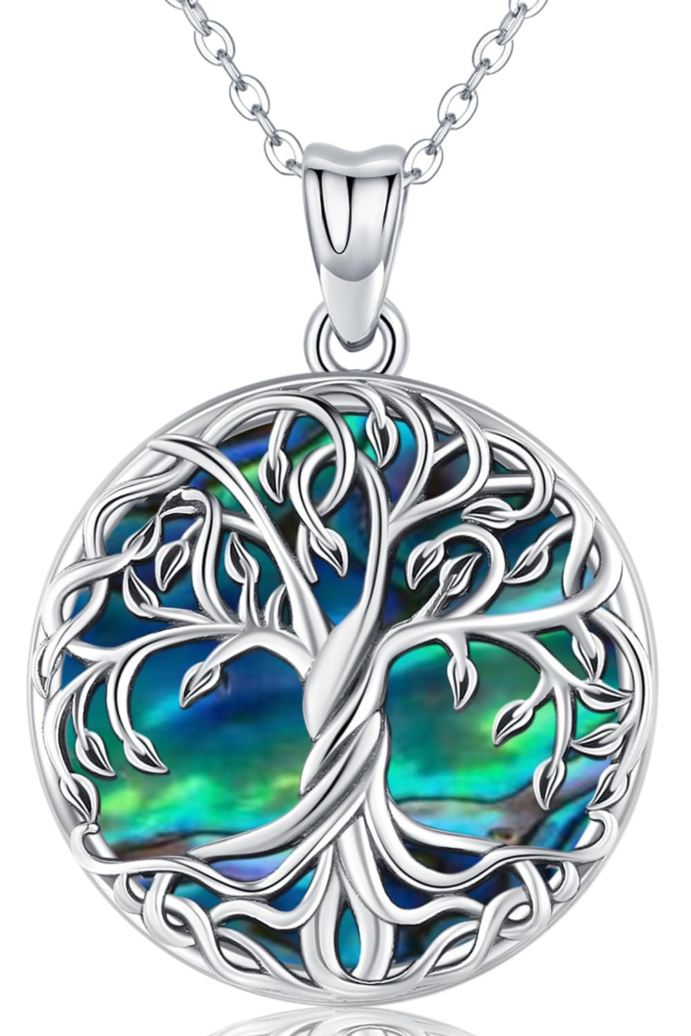 Lebensbaum Kette,925 Sterling Silber Baum des Lebens Anhänger Halskette Keltischer Knoten Baum des Lebens Schmuck Geschenke für Damen Mädchen