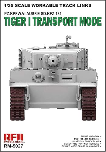Miniatura 2 de Reyfield Models 135 - Conjunto de pistas movibles de un solo tanque de tigre del ejército alemán  RFMRM5027 135 modelo de campo de centeno