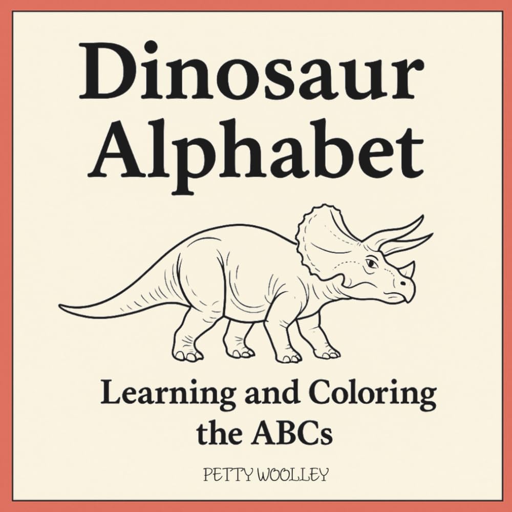 Dinosaur Alphabet: Simple and cute colouring book