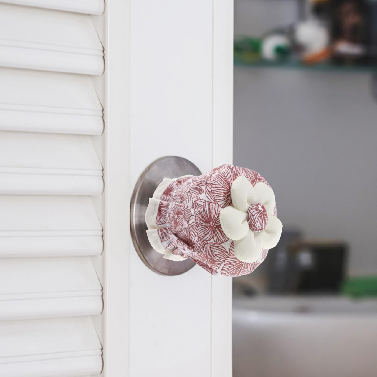 Mipcase Winter Door Knob Covers 2-Pack Soft Cloth Round Door Handle Gloves Indoor Outdoor Door Knob Protector for Cold Weather Comfort and Safety