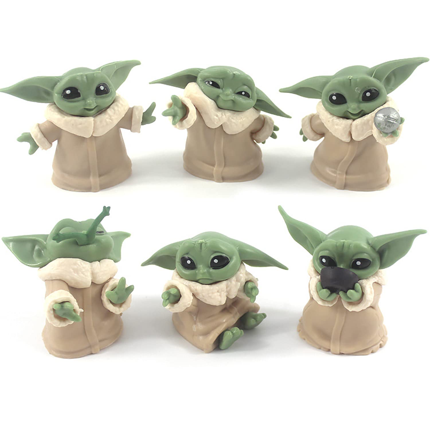 JPQ 6 PCS Baby Yoda Gifts,2.7-Inch Baby Yoda Doll,Baby Yoda Toys for Kids,Baby Yoda Action Figure,Child Yoda Toy,Baby Yoda Figurine,Bebe Yoda for Boys