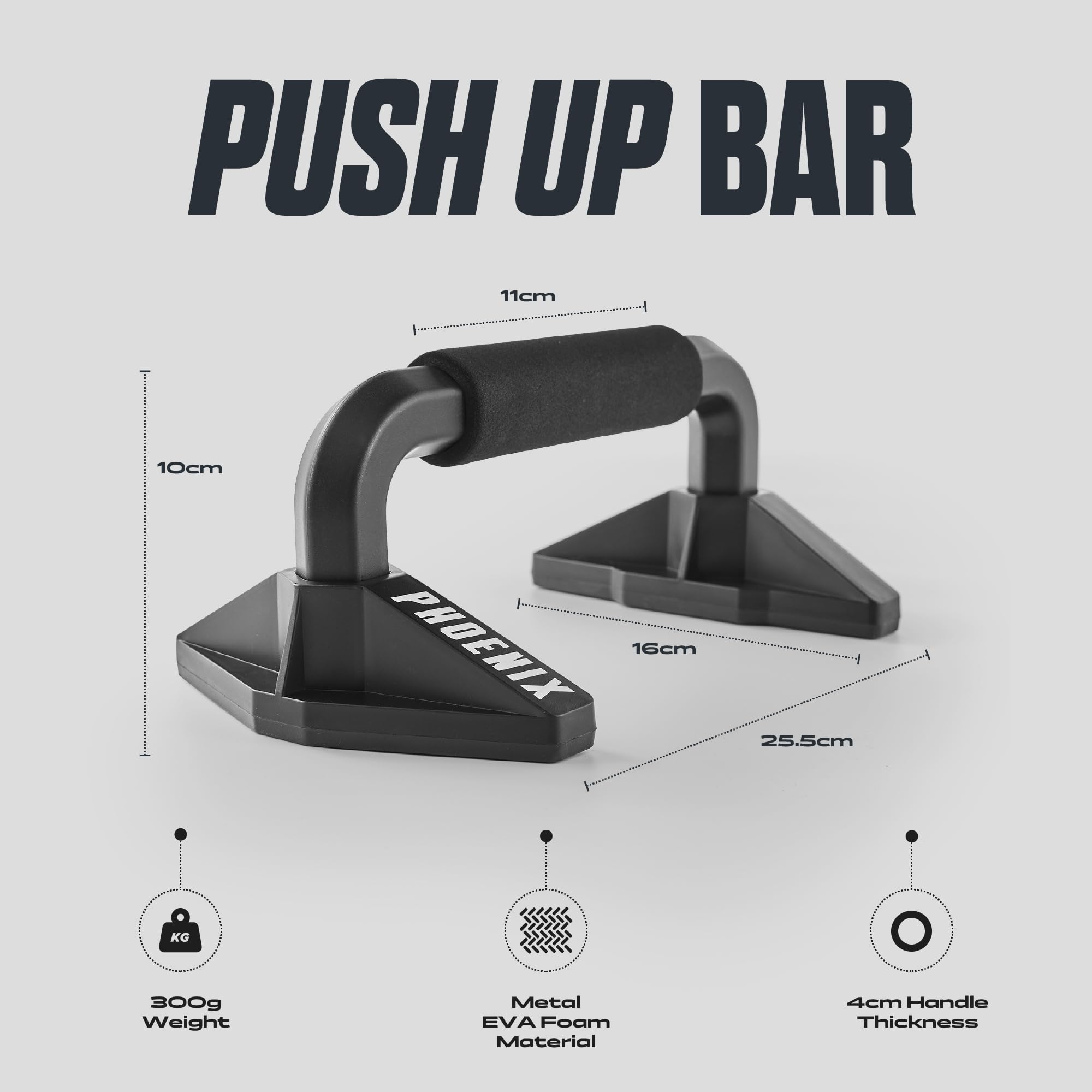 Lot De 2 Barres De Pompes En Forme De H – Poignées Ergonomiques Antidérapantes, Stables Et Portables Pour Musculation à La Maison Ou En Extérieur