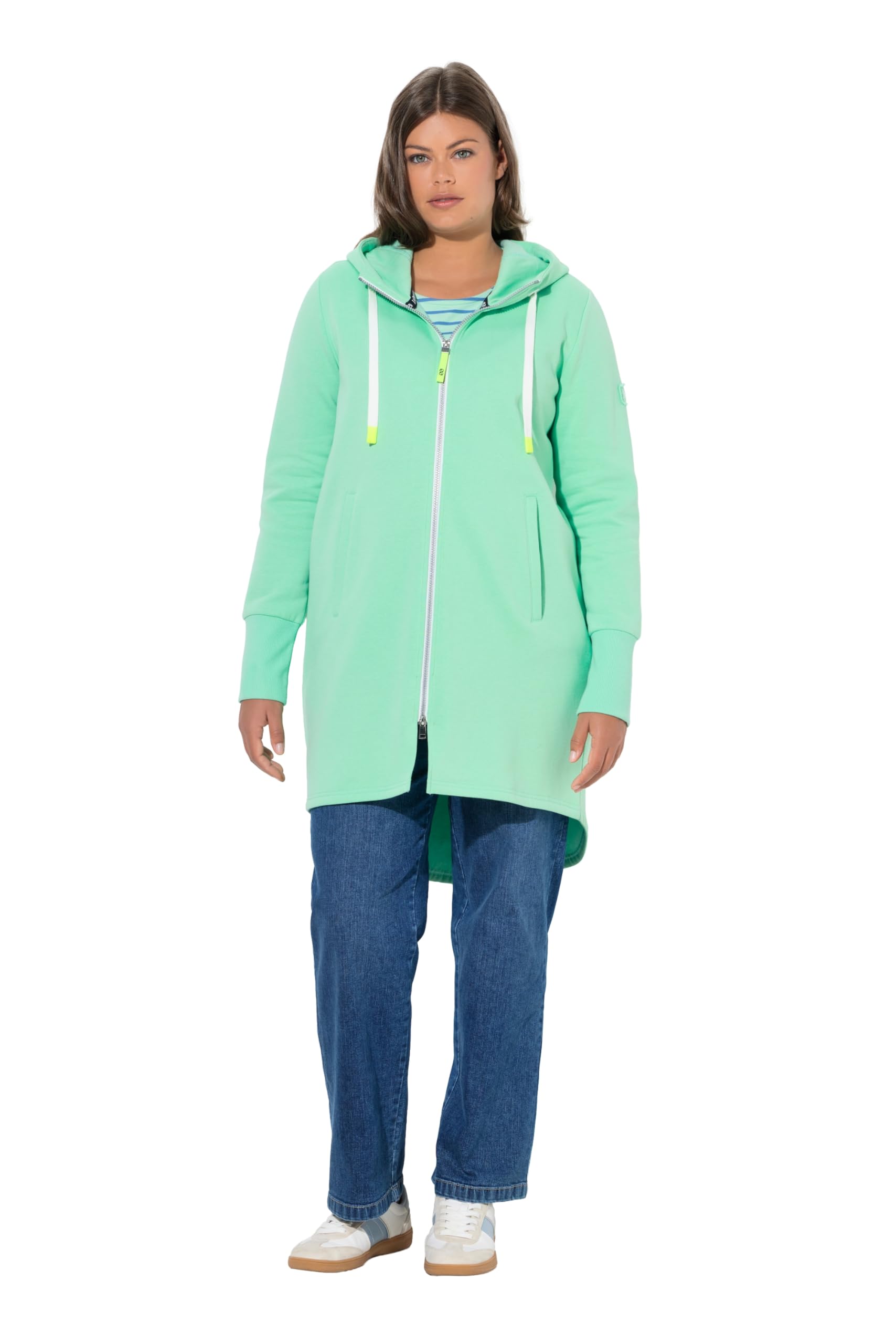 Laurasøn Sweatjacke, lang geschnitten, Kapuze, Taillen-Tunnelzug hinten, Langarm 836591