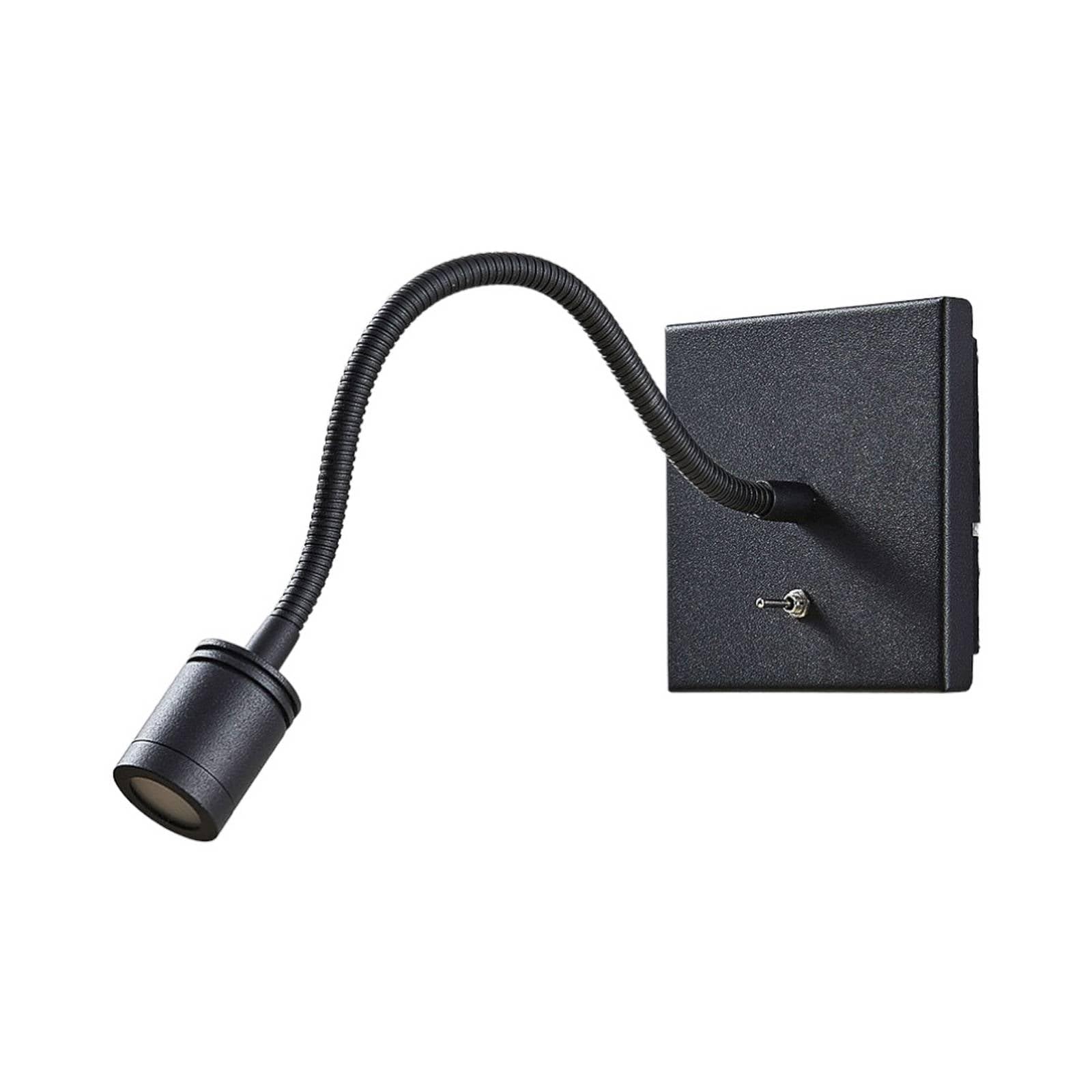 Lindby LED Wall Light Mayar (Modern) in Black Made of Metal for e.g. Bedroom (1 Light Source,) from wall Lighting, lamp