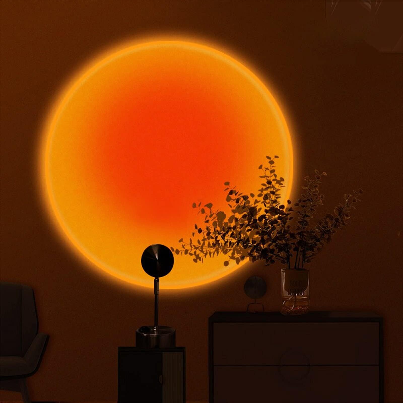 Ronly Sunset Lamp Projection Light,4 Colors Switchable with 360 Degree Rotation,Night Light,Sunset Led Light for Living Room Bedroom Floor Decor,Romantic Family Atmosphere Adults, Couples,Bedroom