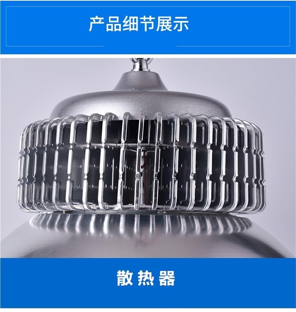 EMFYL lampadine 4 pz/lotto Luce Mineraria Alettata 100 w/150 w/200 w/300 w Baldacchino High Bay Pitch Luce Officina Della Fabbrica luce Della Fabbrica Ha Condotto La Luce Mineraria ( Colore : Silver C