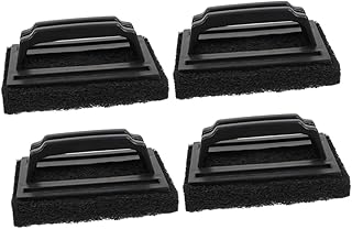 KALLORY 4 Pçs Escova De Limpeza De Grelha Espátula De Aço Inoxidável Grelha Plana De Aço Inoxidável Esponja De Aço Inoxidável Escova De Arame Para Churrasco Ferramenta De Limpeza De