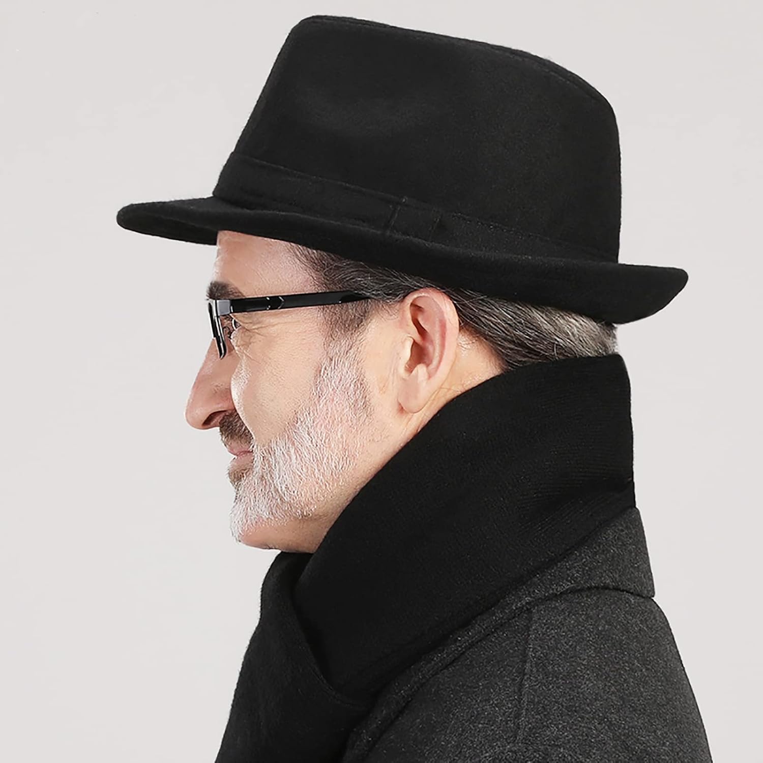 Unisex Classic 20s Trilby Fedora-Hat Casual Manhattan Short-Brim Structured Gangster Panama Felt Jazz Cap - Image 5