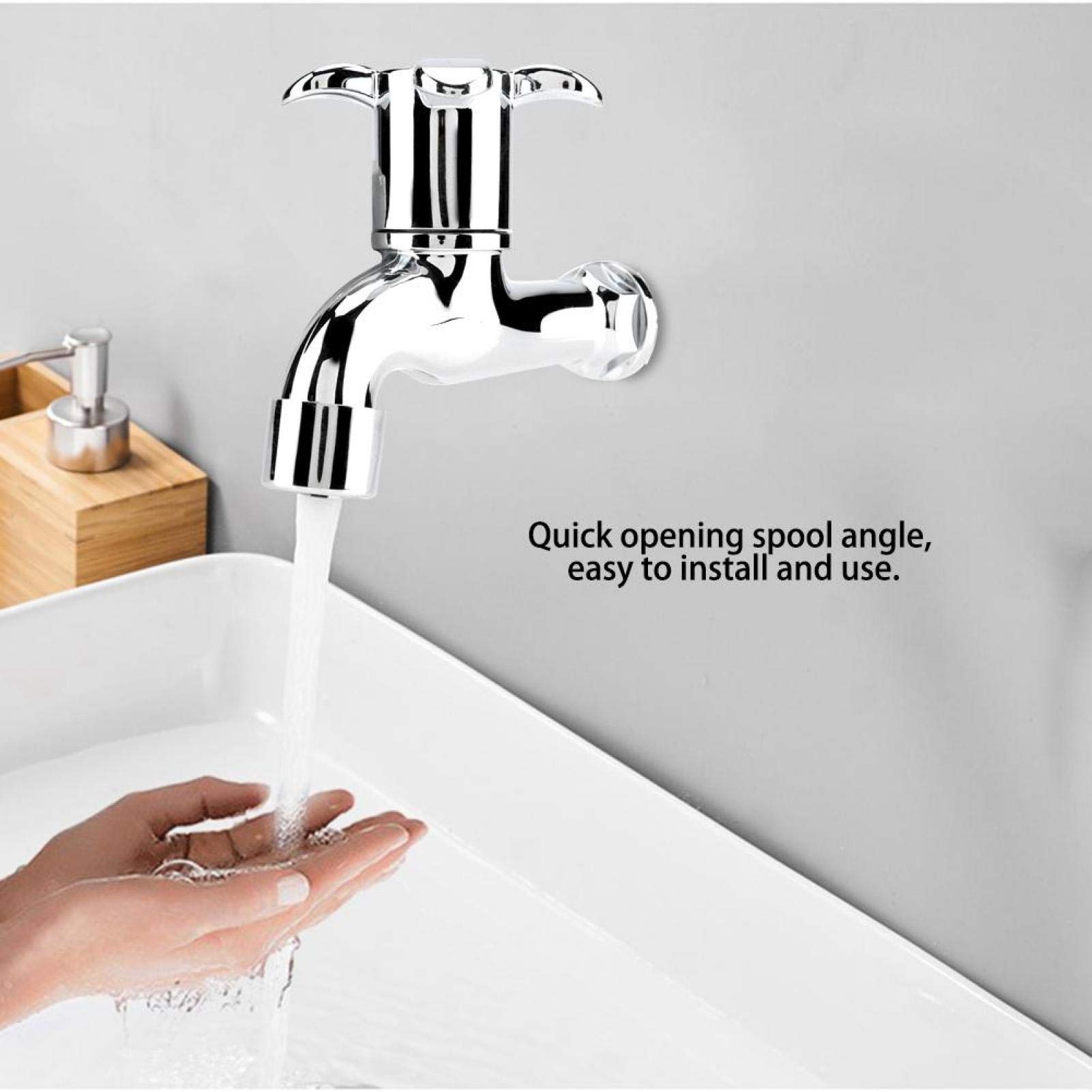 Washbasin Faucet Sink Faucet Faucet with Single-Outlet and Handle Suitable for Washing Machine Faucet Kitchen Sink Bathroom Bathtub — view 2