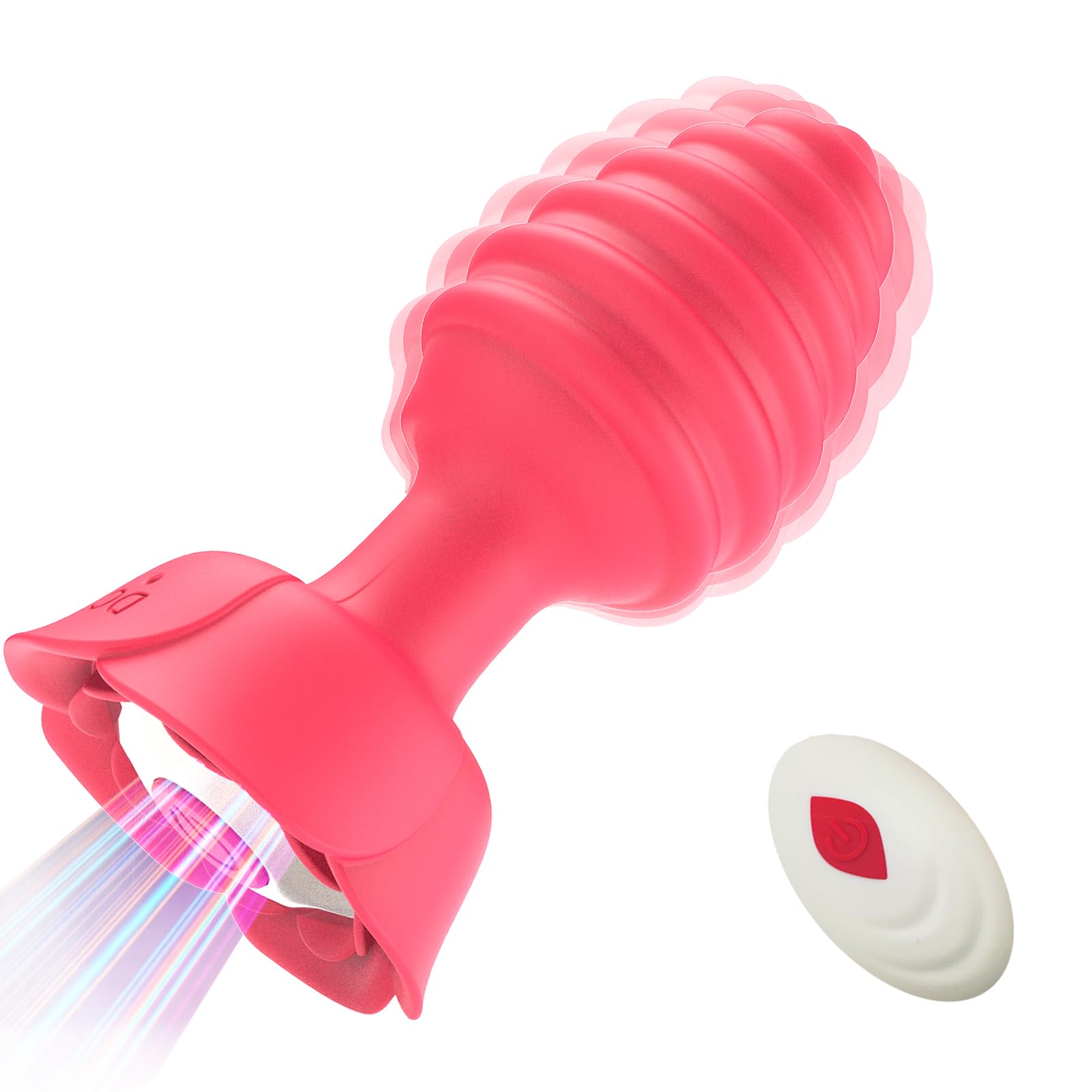 Anal Plug Vibrator Sex Toys - Silicone Anal Toy Butt Plug Vibrating Training with Remote Control 10 Frequency