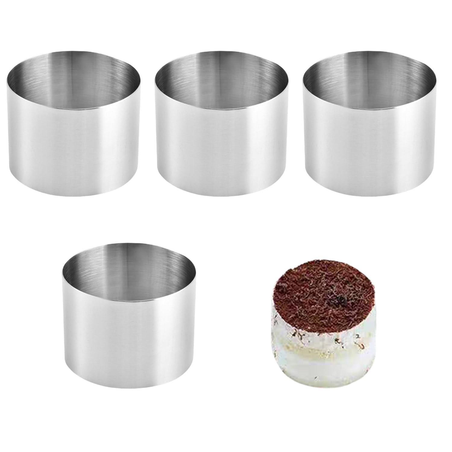 Amazon.co.jp: セルクル 6cm 筒型 【高5cm幅6cm 4点セット】セルクル