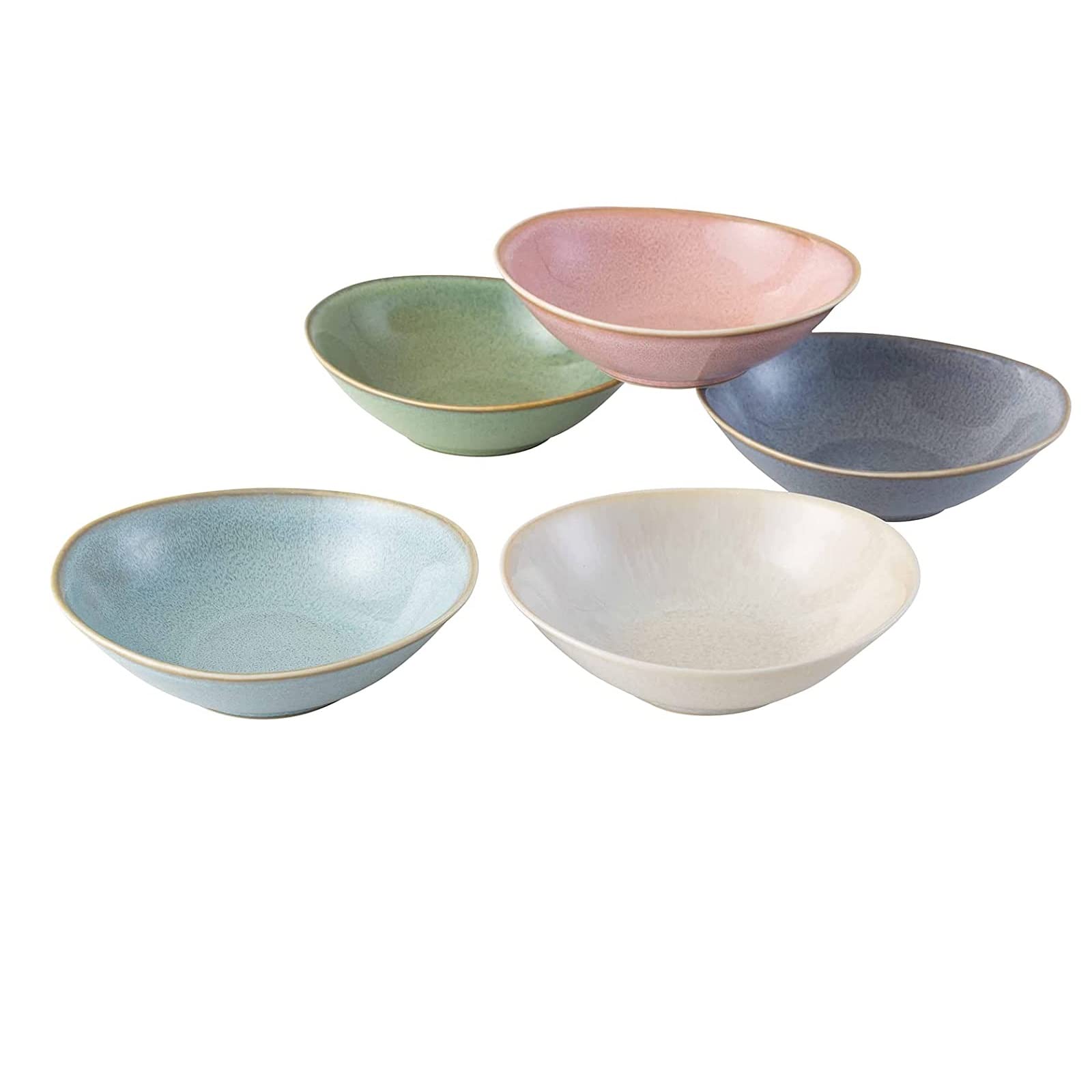 陶芸作品　楕円形小鉢　3個セット Amazon.co.jp: 美濃焼 彩々 楕円小鉢揃 : ホーム＆キッチン