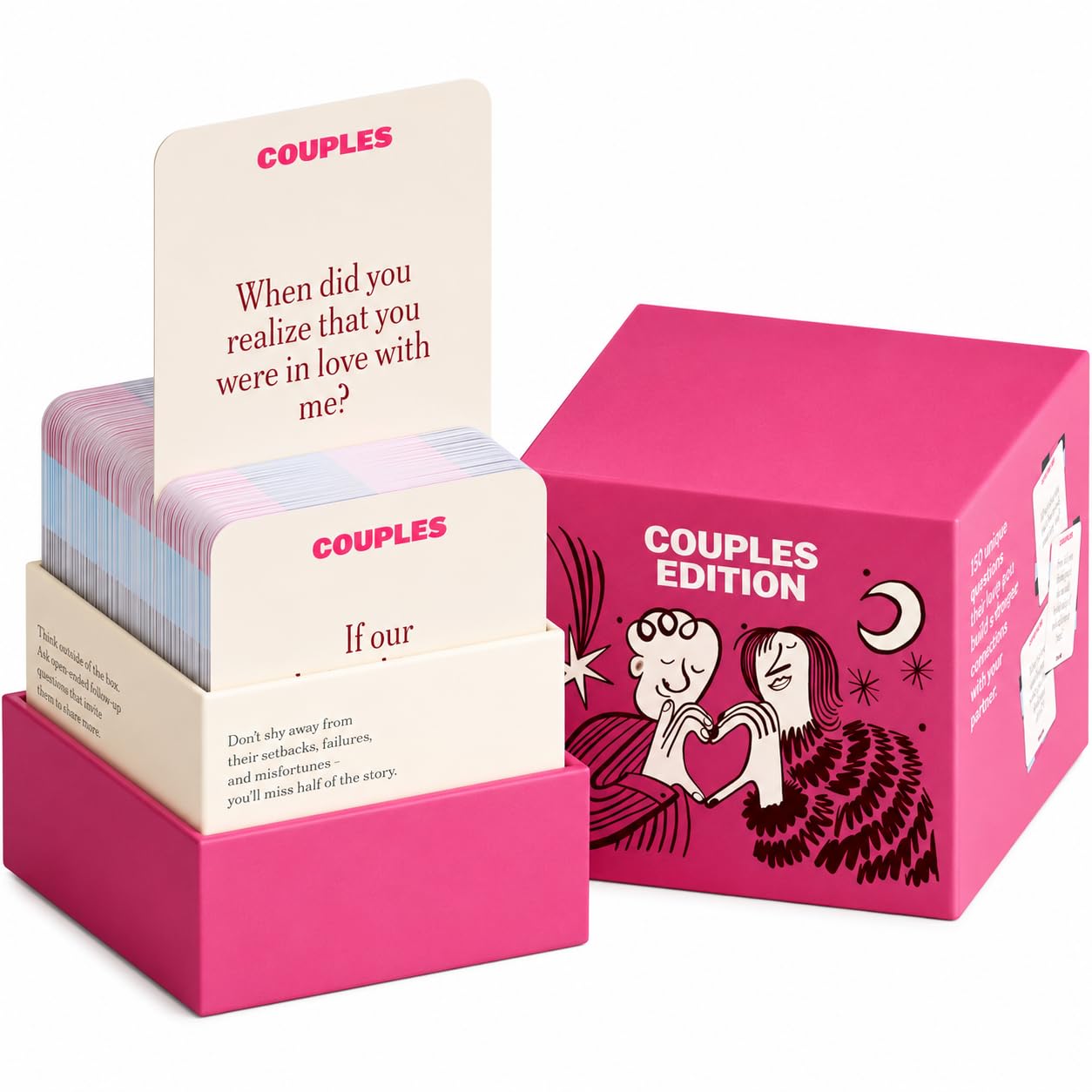 GZGRYTRC Conversation Cards for Game Night, Family Card Games and Travel Entertainment, Red Couples Edition