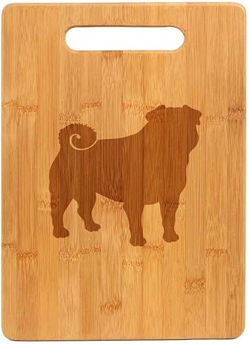 Tabla de cortar de madera de bambú Pug