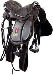 Sela de Cavalo Marrom Soft Gel Vaqueta Mangalarga Australiana 16 Polegadas