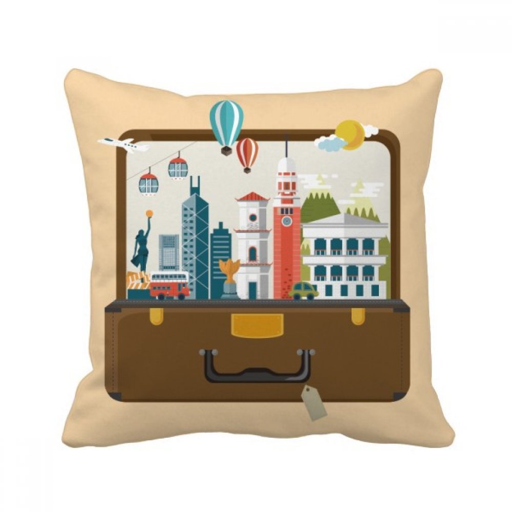 Coussin Hong Kong multicolor 40x40cm pour raviver un canapé terne avec une décoration originale