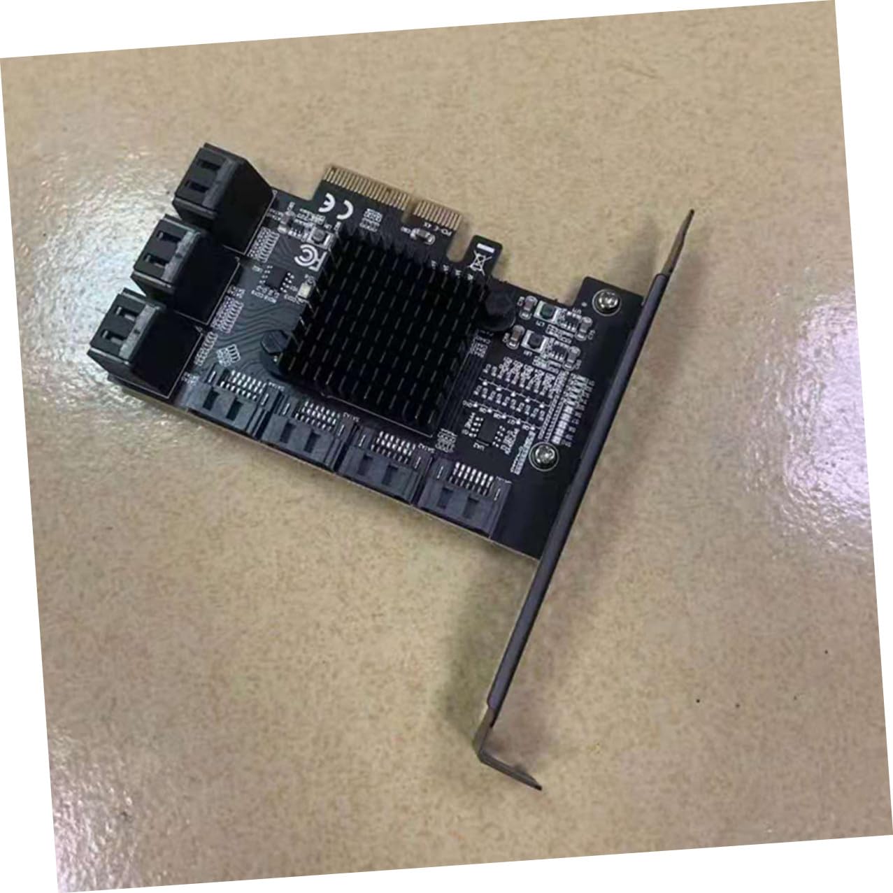 Carte Extension Pci-e vers Ports Serial ATA Adaptateur Contrôleur avec Transmission Rapide Économie Énergie et Indicateurs LED pour Ordinateur