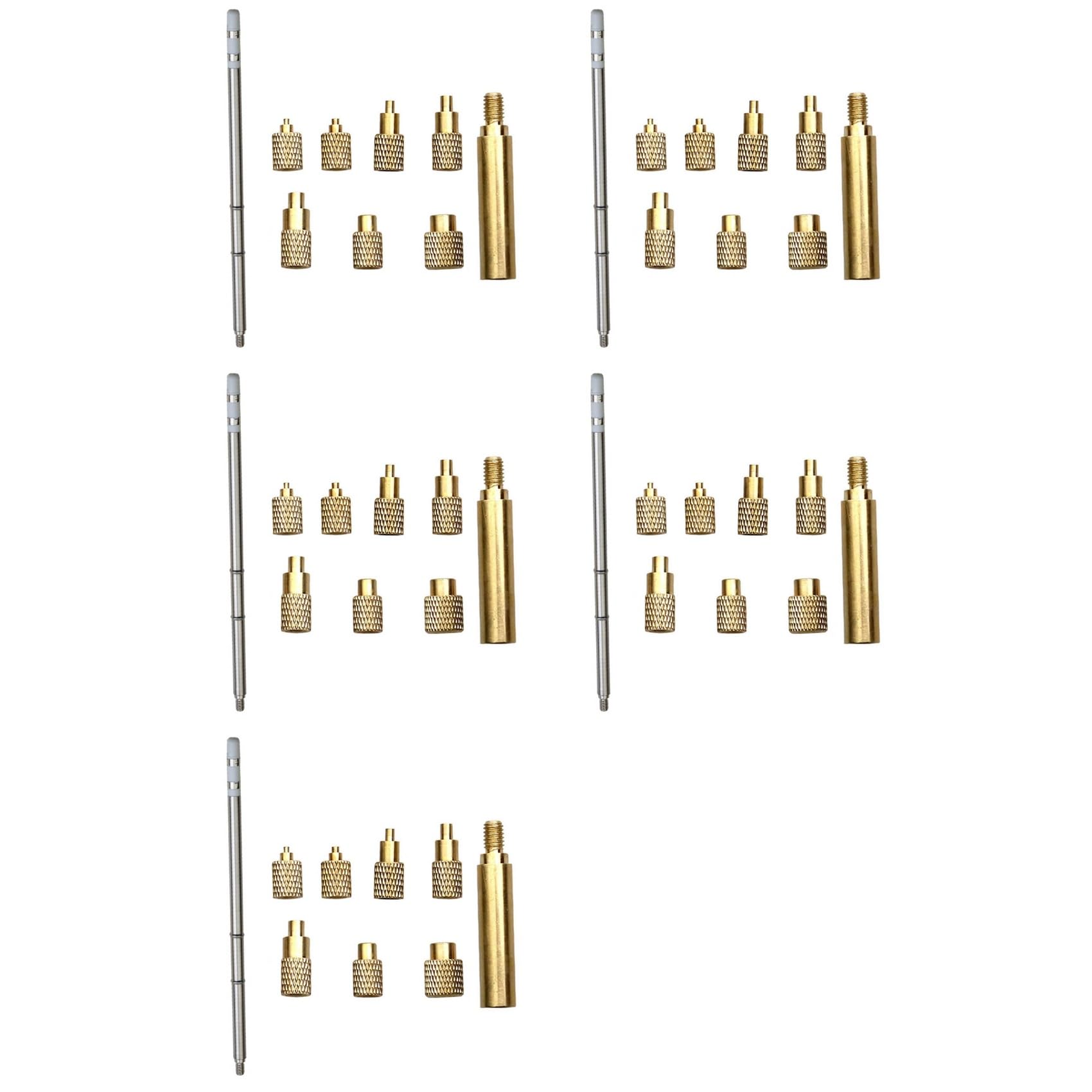 Jnchdghwa As Shown 5X Heat Insert Nut Iron Tip T12 Soldering Iron Tip Insert Internal Thread Tip M2-M8 Brass Hot Nut Insertion Kit