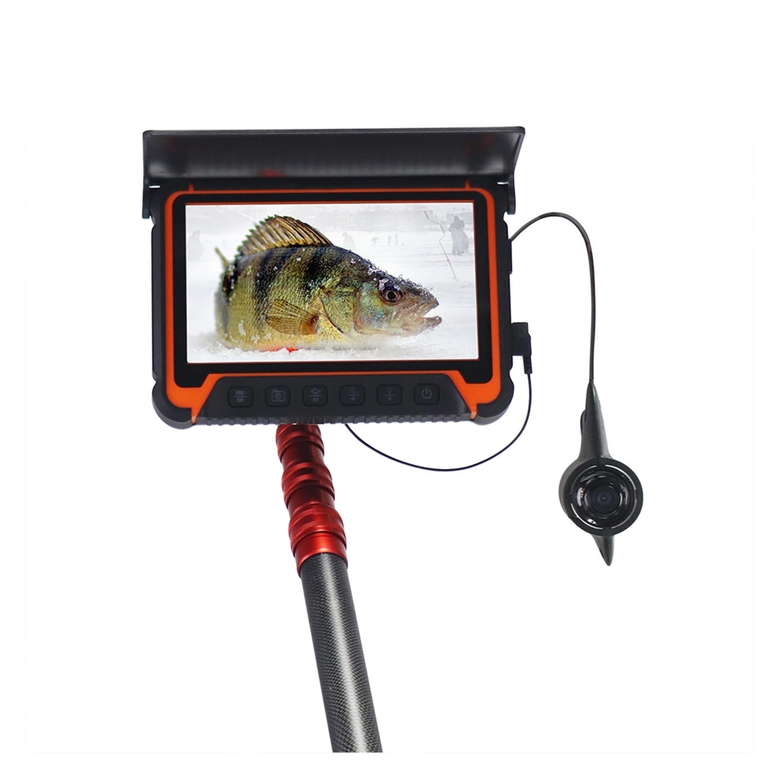 Fotocamera for la pesca sul ghiaccio, ecoscandaglio subacqueo con sonar più profondo, avvolgicavo da 30 m,Alta definizione