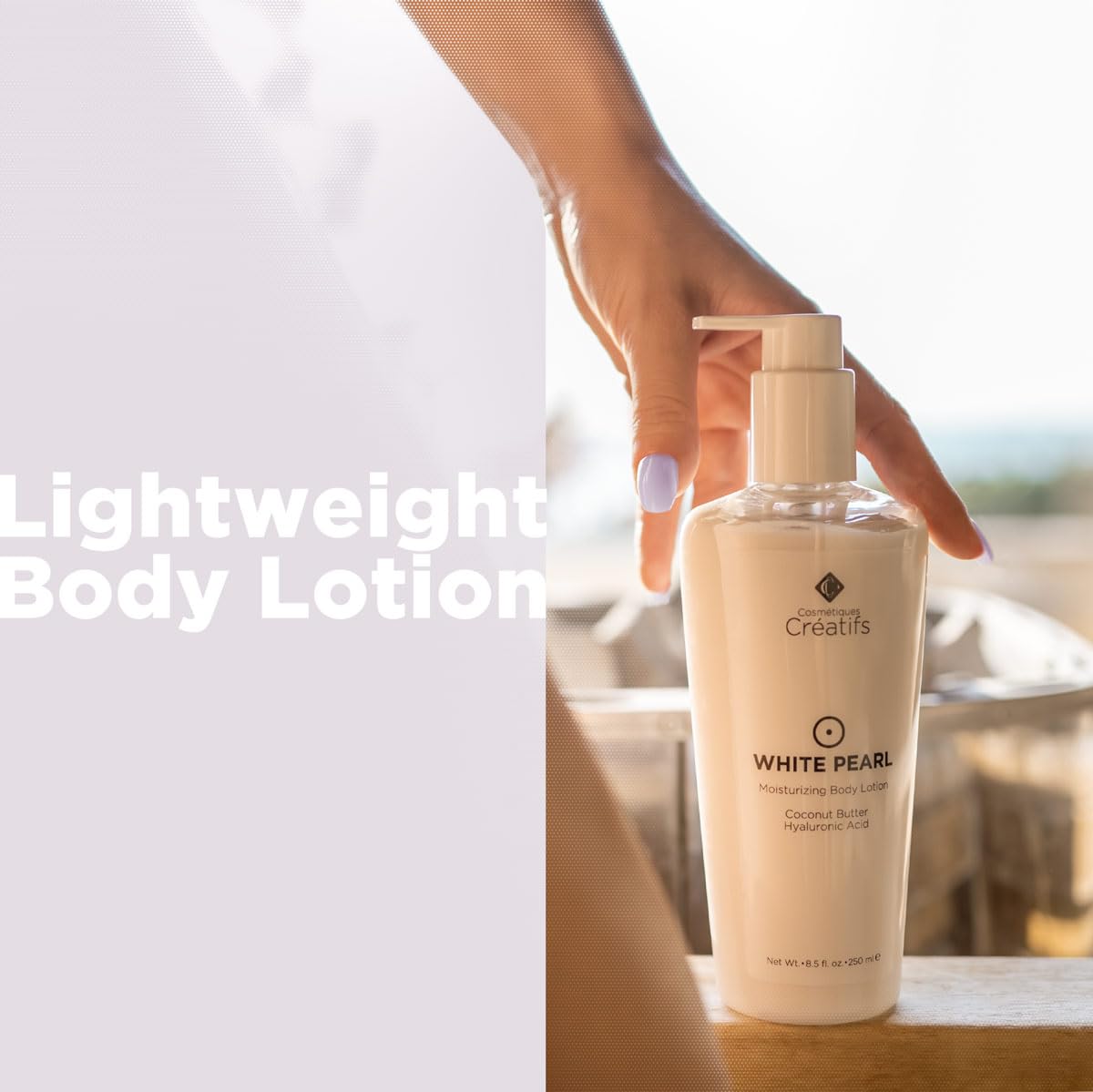 White Pearl Moisturizing Body Lotion with Coconut Butter and Hyaluronic Acid, 8.5 fl. oz. - Image 3