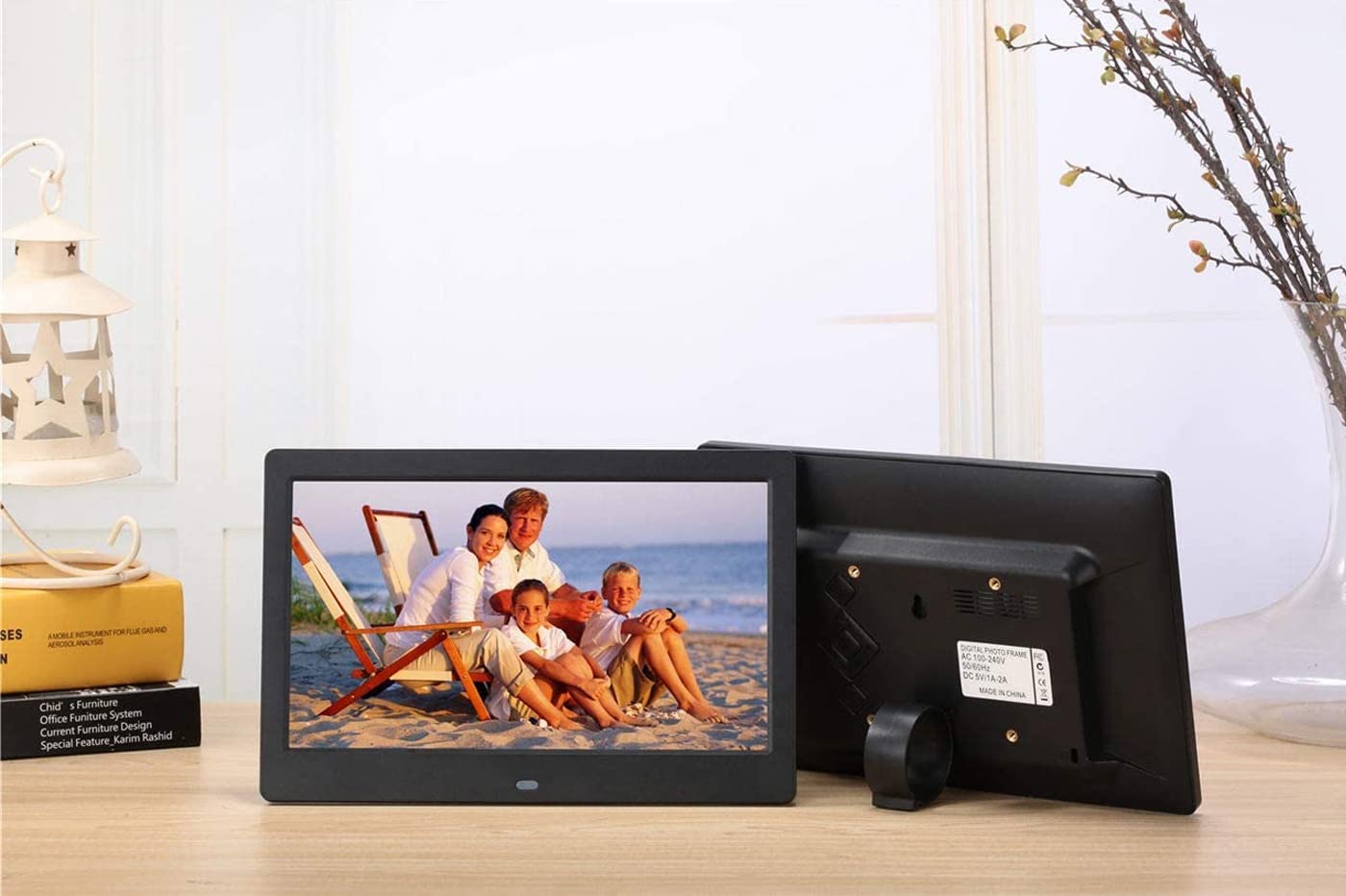 YASTA Cornice Digitale 10 Pollici HD 1080p | Foto Video HD 1080P, Musica con Telecomando, Funzione Calendario Orologio Sveglia, Supporto USB Scheda SD